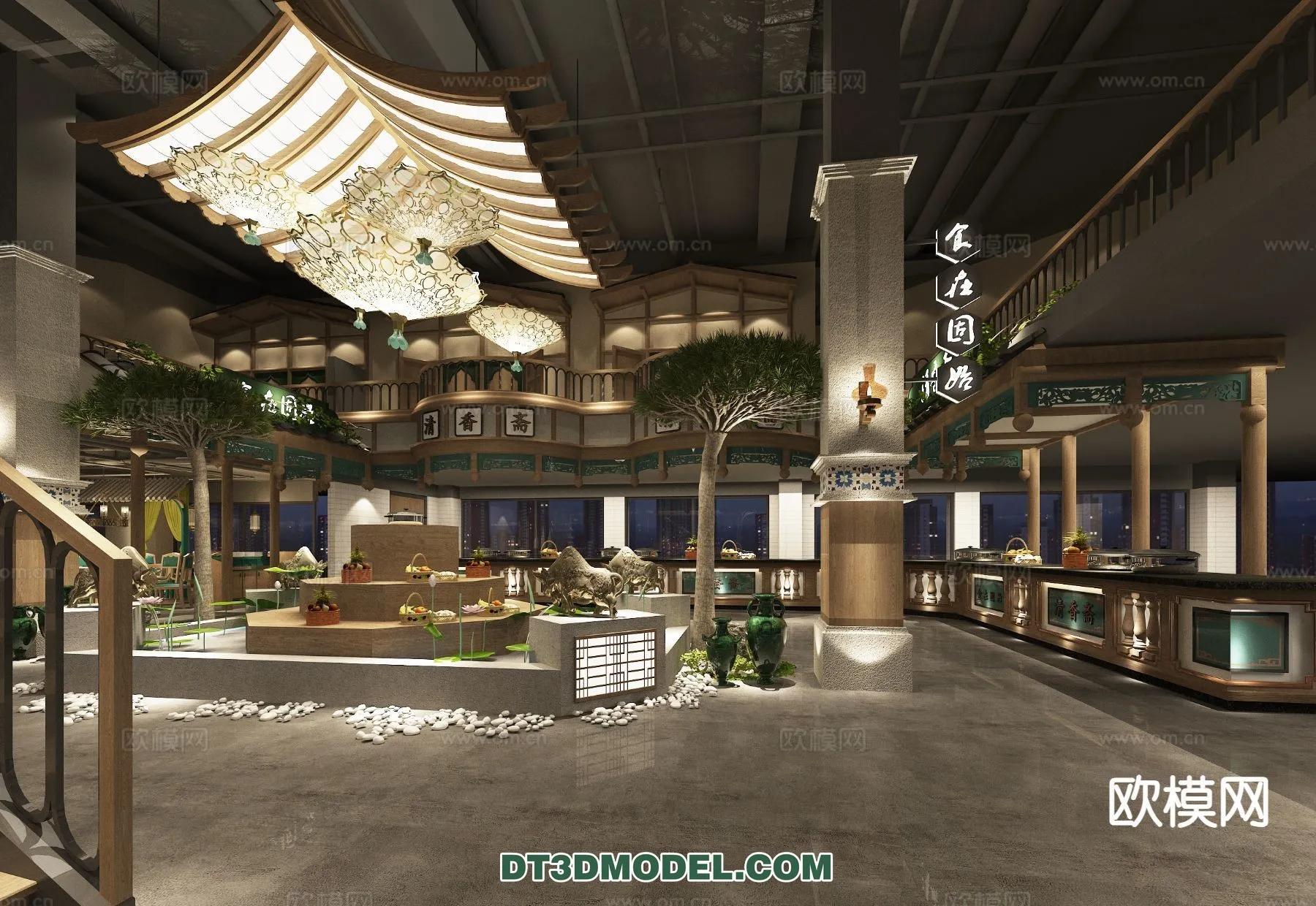 RESTAURANT & COFFEE SHOP - 3D Model For Interior Design - 2443