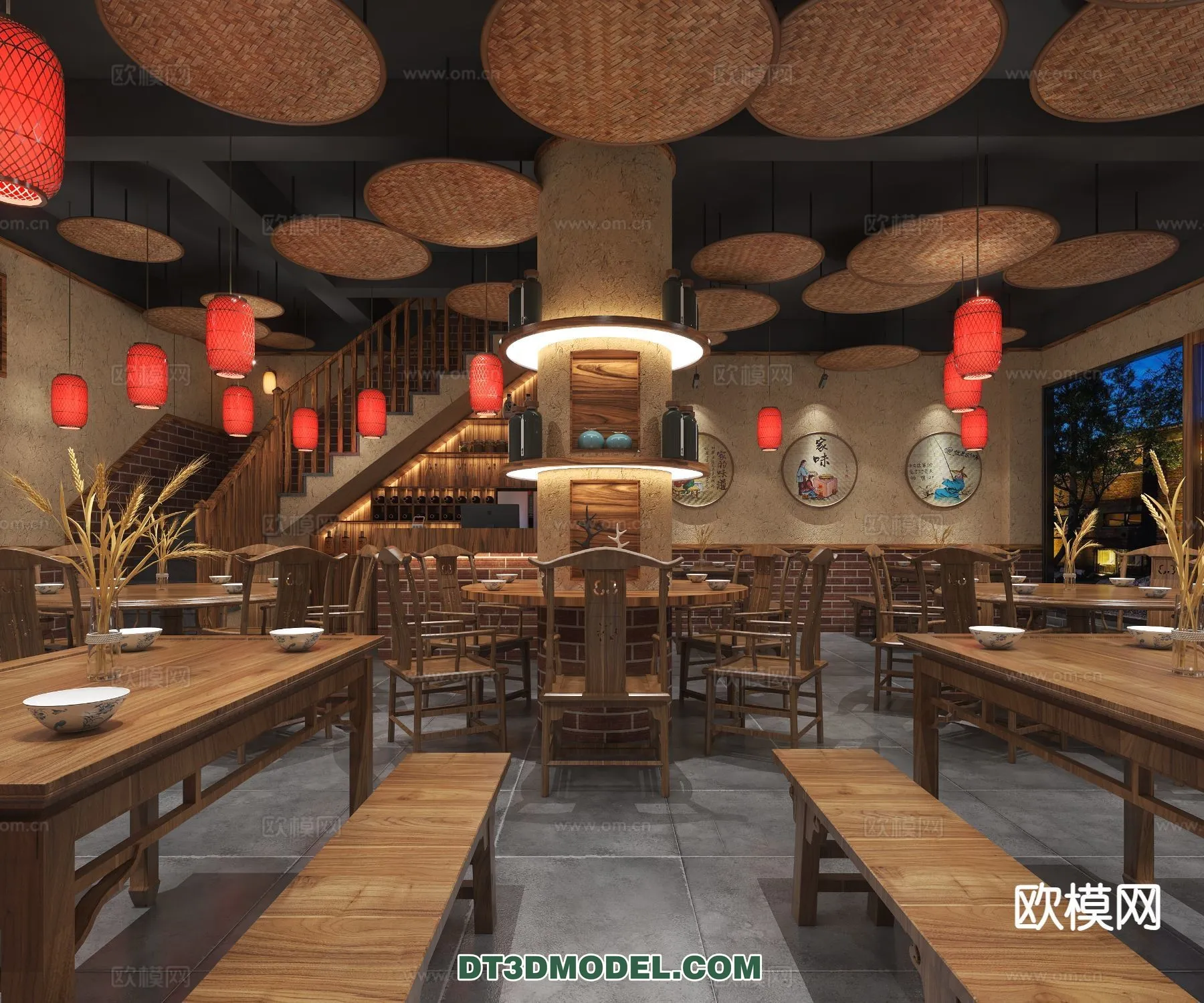 RESTAURANT & COFFEE SHOP - 3D Model For Interior Design - 2446