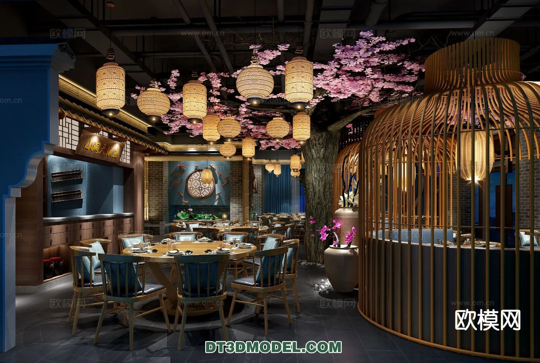 RESTAURANT & COFFEE SHOP - 3D Model For Interior Design - 2450