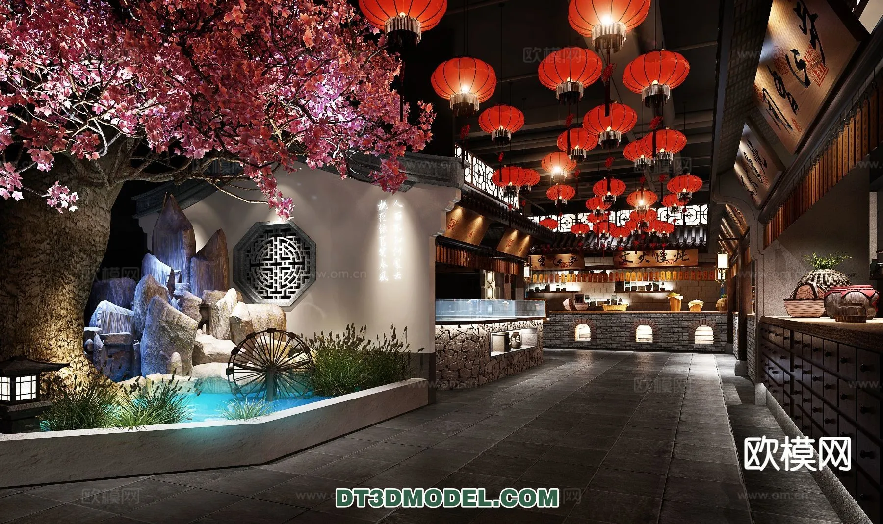 RESTAURANT & COFFEE SHOP - 3D Model For Interior Design - 2453