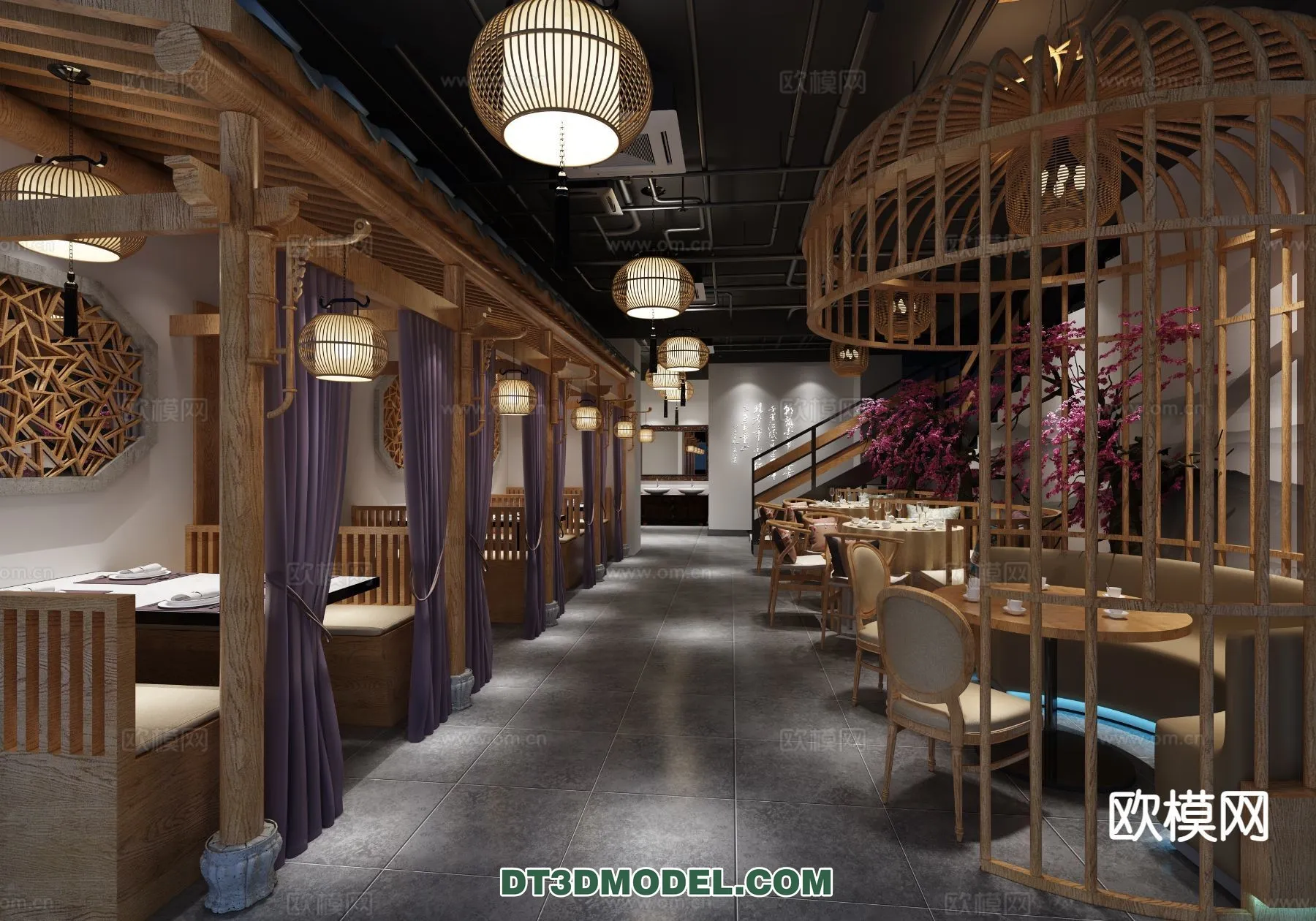 RESTAURANT & COFFEE SHOP - 3D Model For Interior Design - 2455