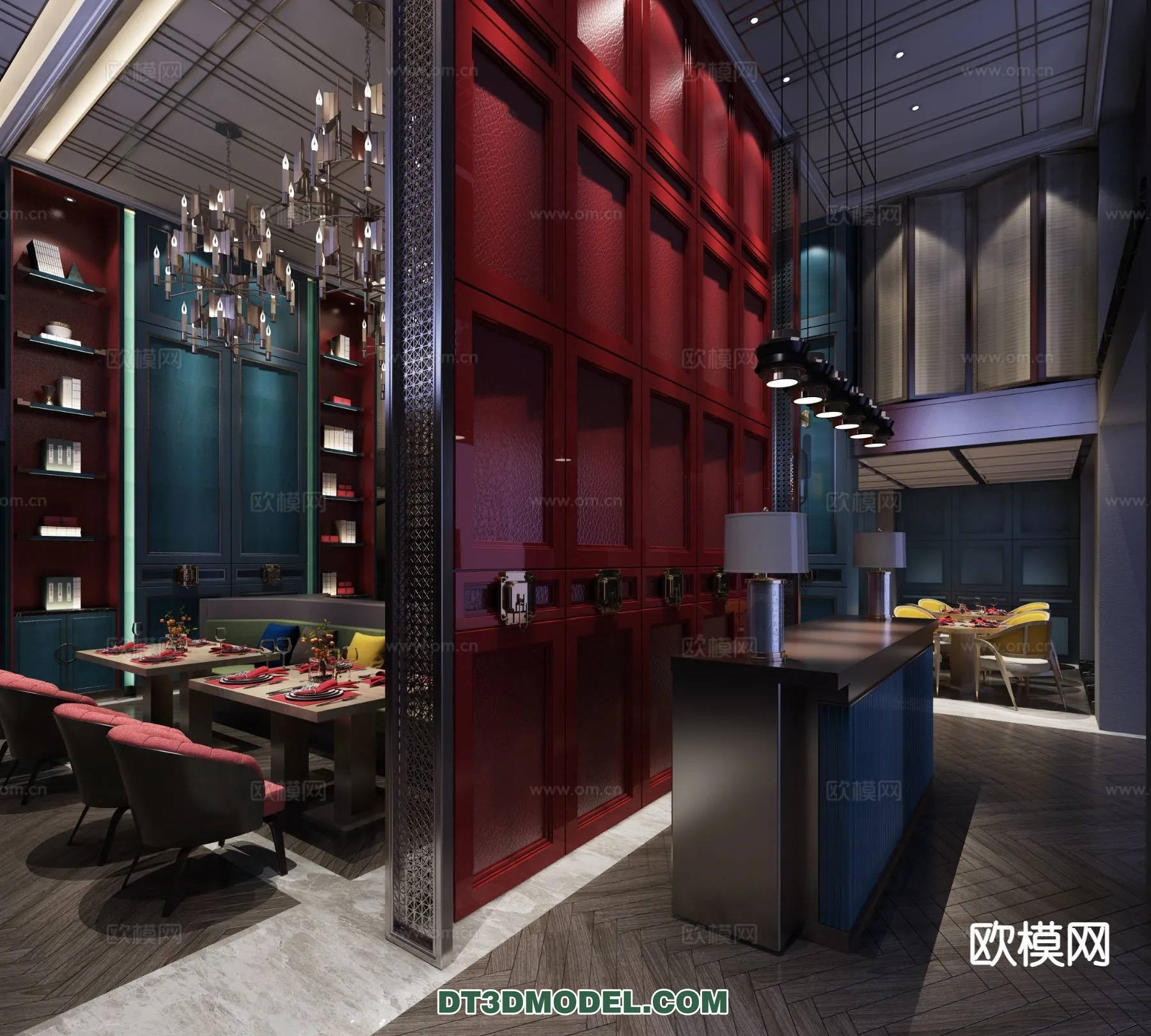 RESTAURANT & COFFEE SHOP - 3D Model For Interior Design - 2456