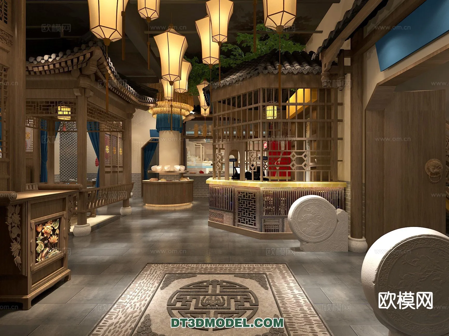 RESTAURANT & COFFEE SHOP - 3D Model For Interior Design - 2465