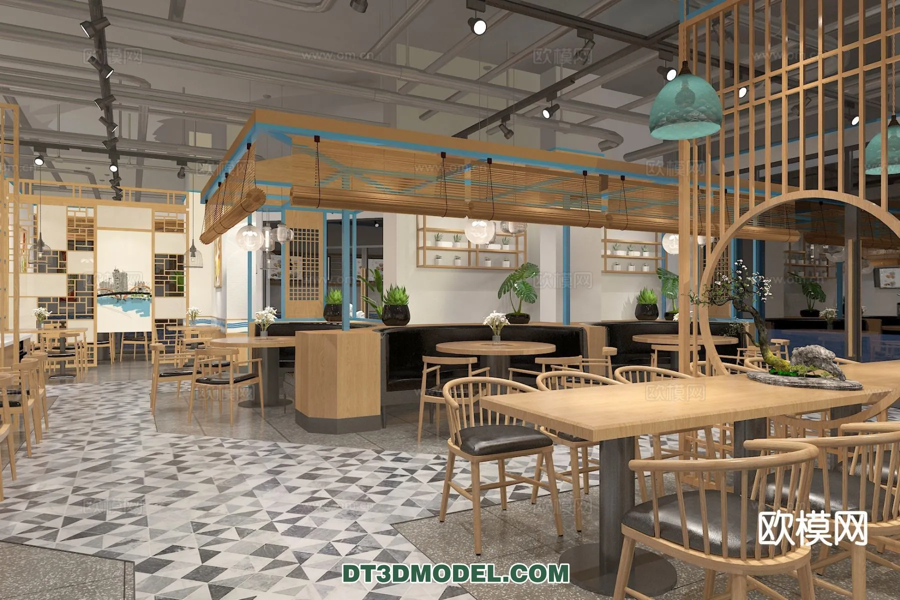 RESTAURANT & COFFEE SHOP - 3D Model For Interior Design - 2469