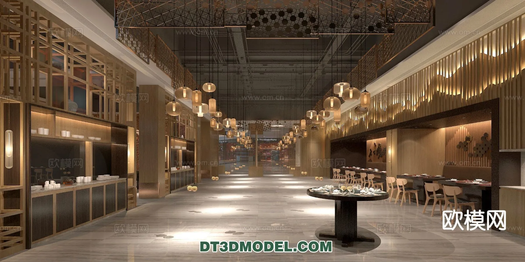 RESTAURANT & COFFEE SHOP - 3D Model For Interior Design - 2472