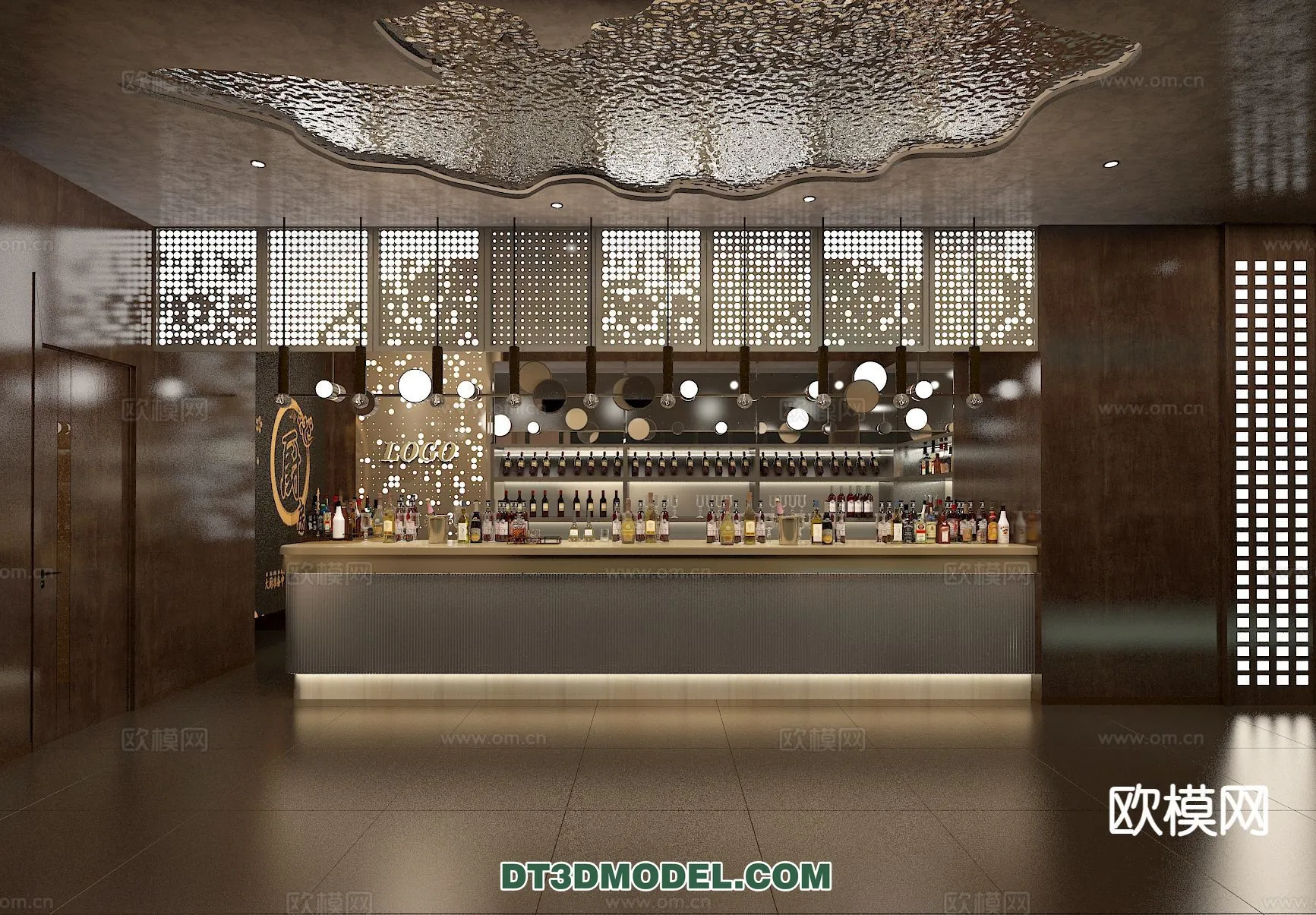 RESTAURANT & COFFEE SHOP - 3D Model For Interior Design - 2474