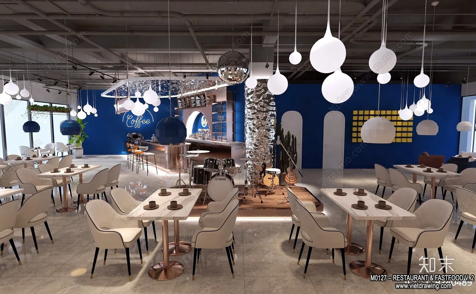 Restaurant - Fastfood - 3D Interior Scenes - 003