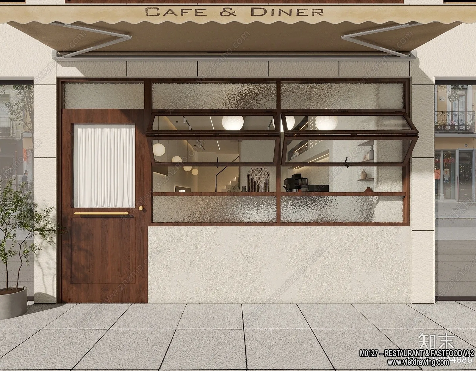 Restaurant - Fastfood - 3D Interior Scenes - 006