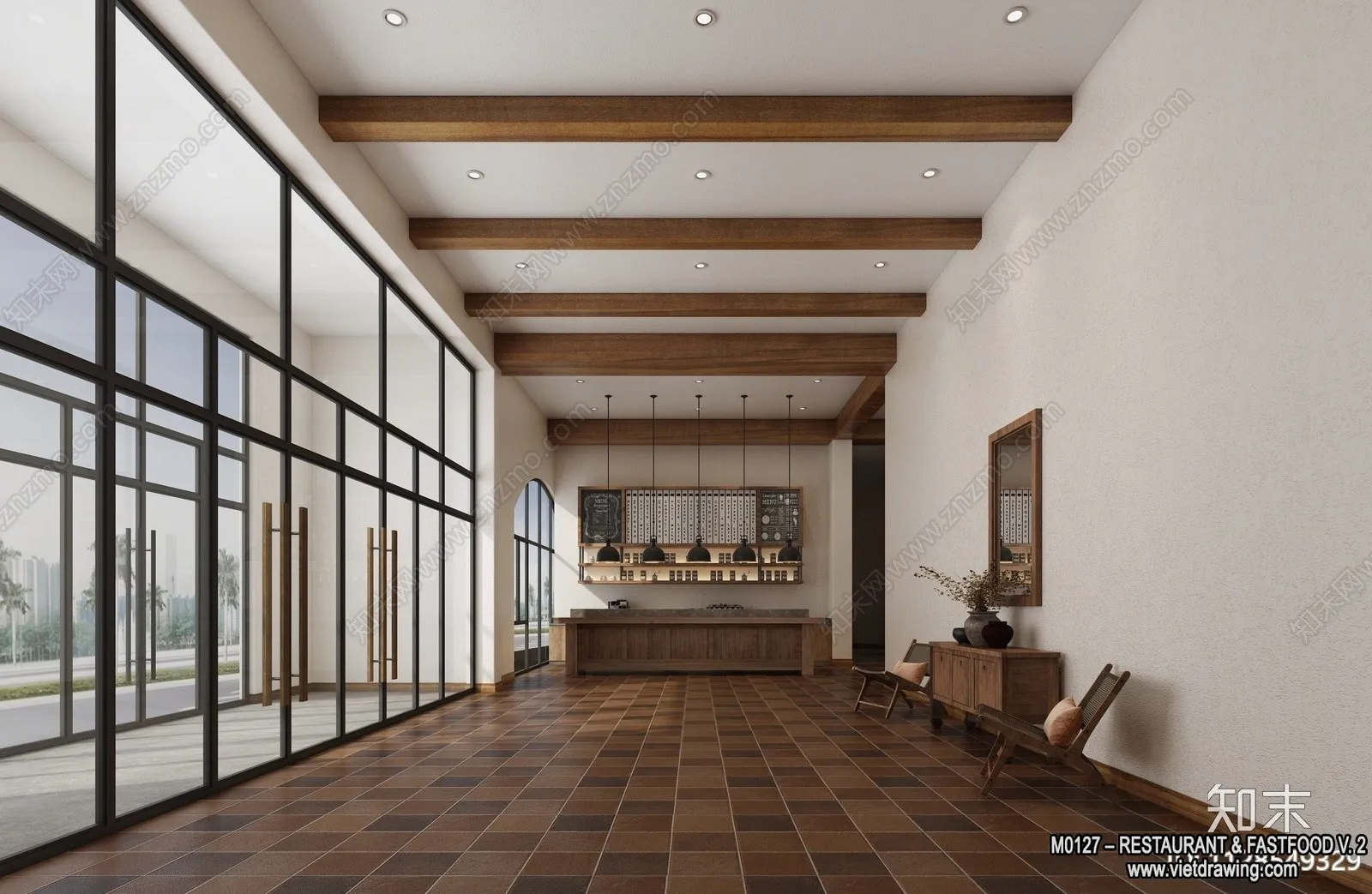 Restaurant - Fastfood - 3D Interior Scenes - 007