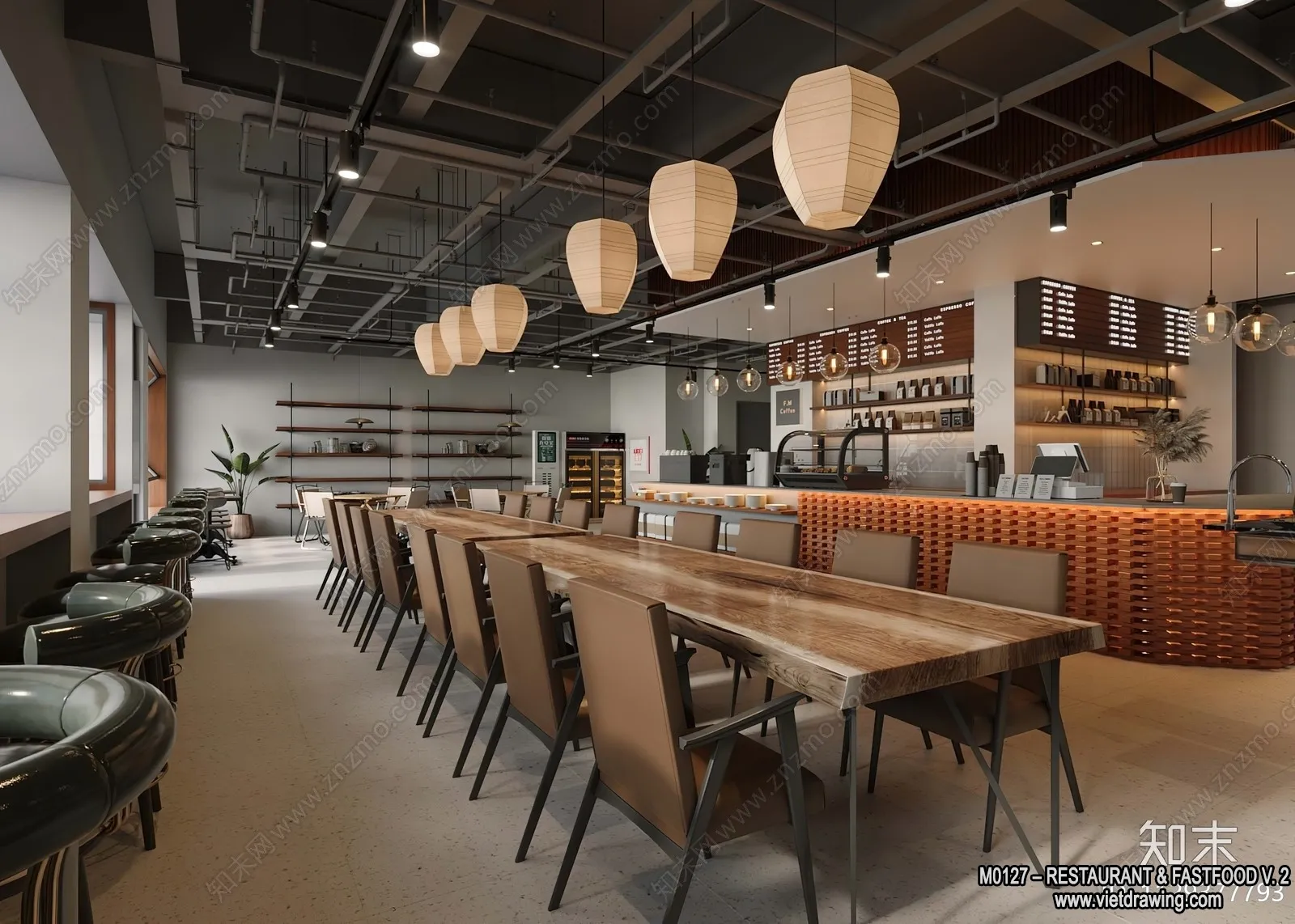 Restaurant - Fastfood - 3D Interior Scenes - 008