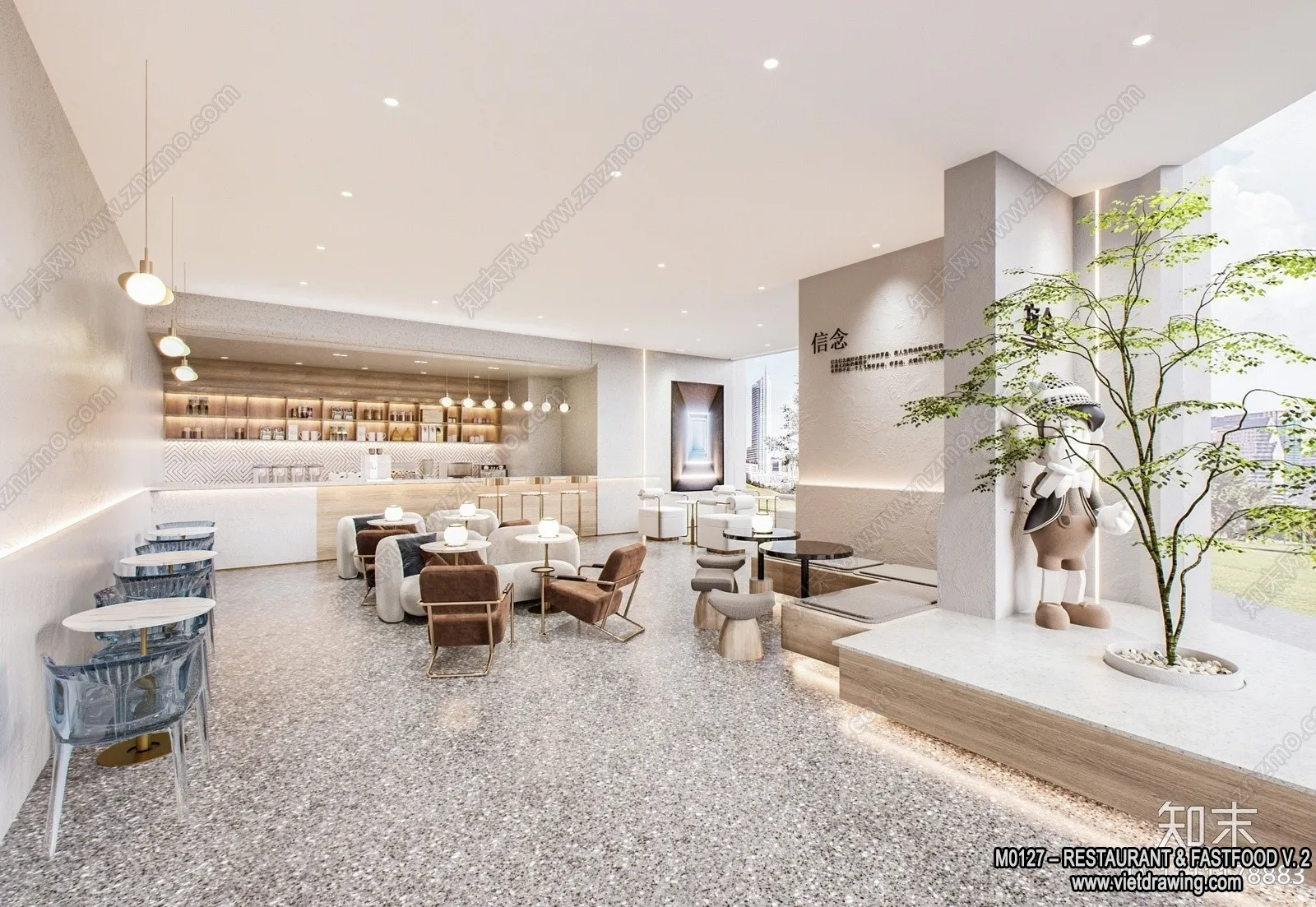 Restaurant - Fastfood - 3D Interior Scenes - 009