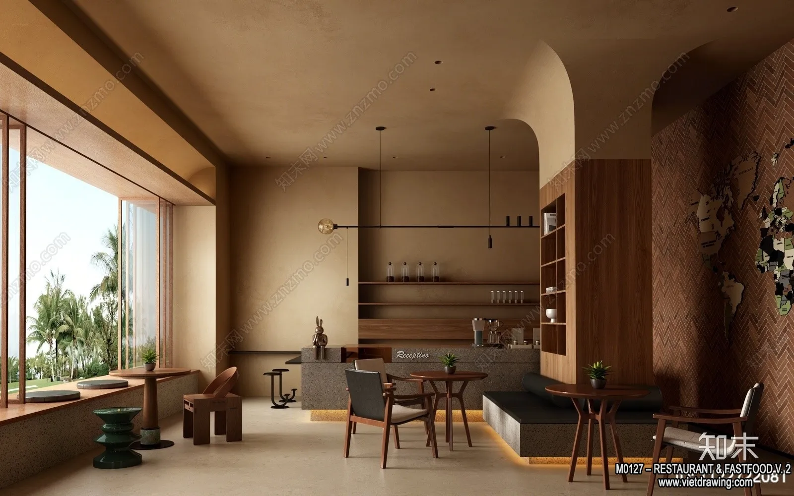 Restaurant - Fastfood - 3D Interior Scenes - 010