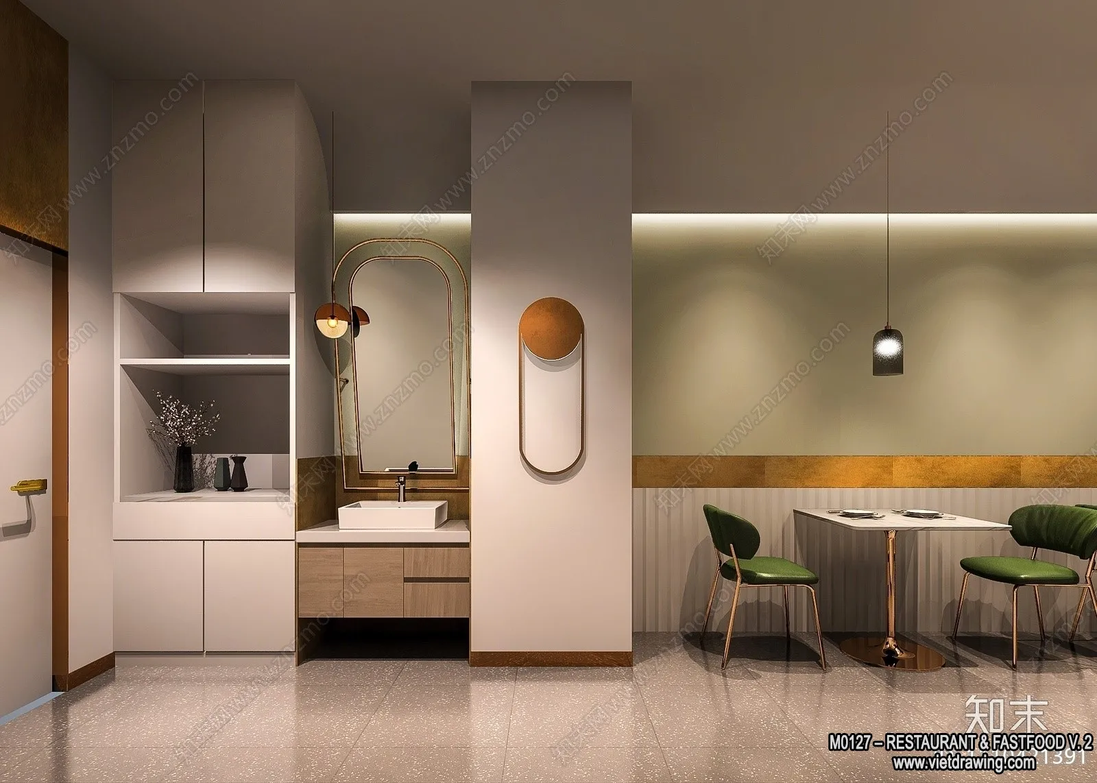 Restaurant - Fastfood - 3D Interior Scenes - 013