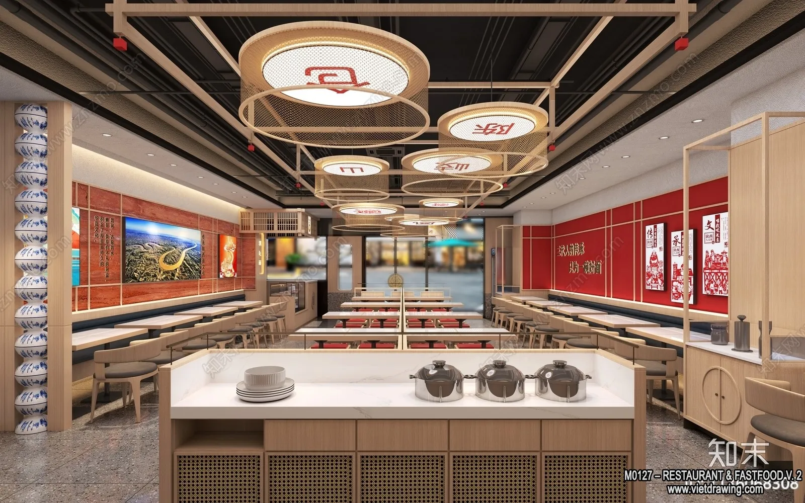 Restaurant - Fastfood - 3D Interior Scenes - 014