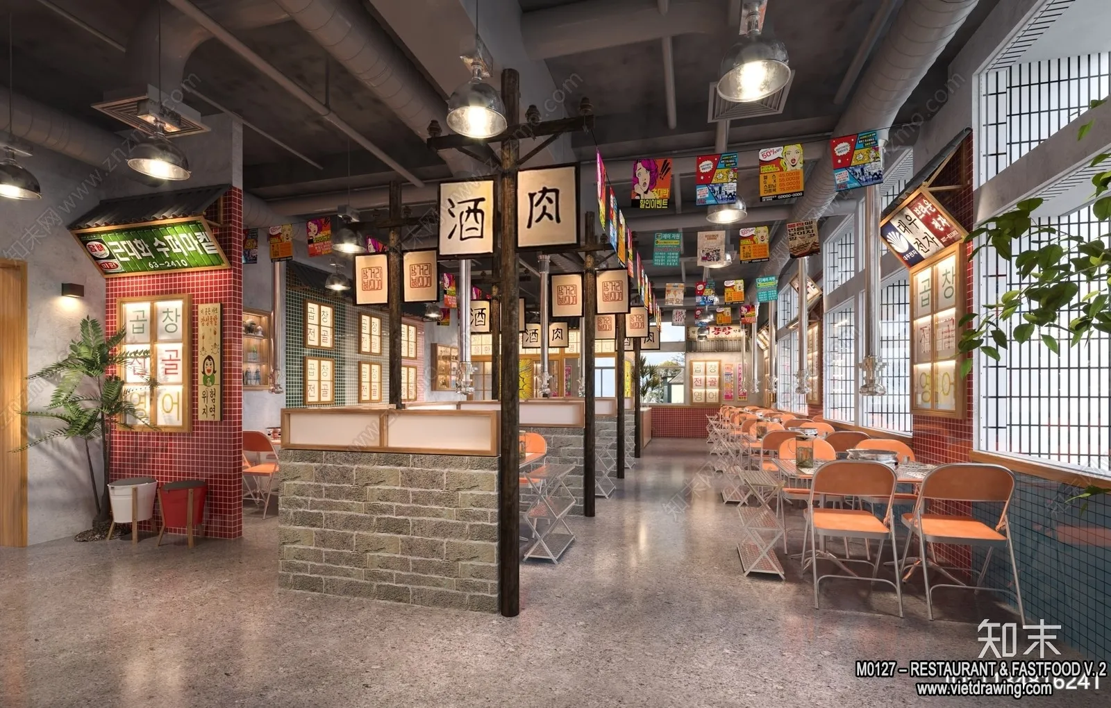 Restaurant - Fastfood - 3D Interior Scenes - 015
