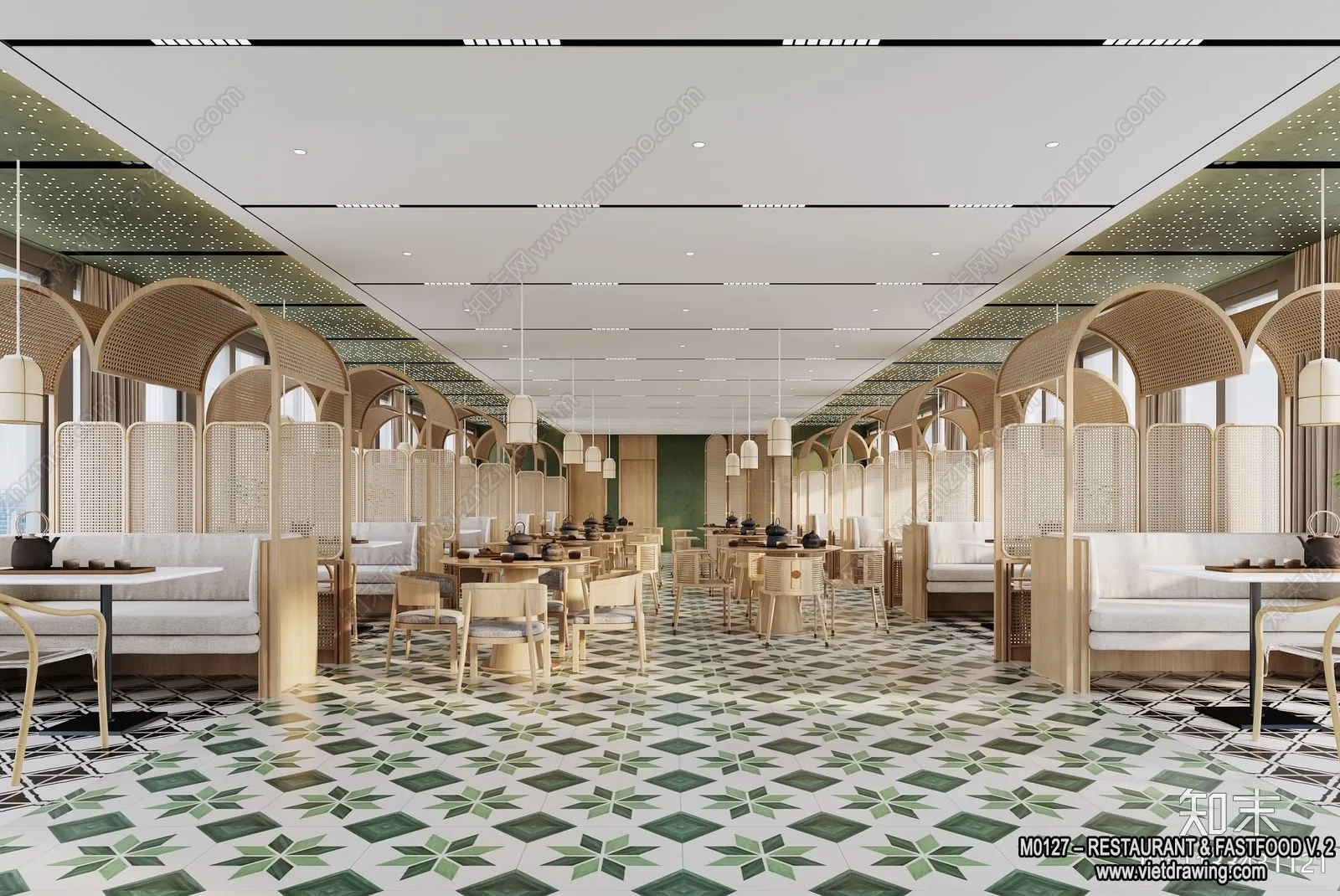 Restaurant - Fastfood - 3D Interior Scenes - 016