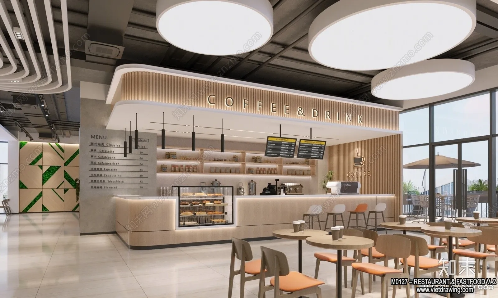 Restaurant - Fastfood - 3D Interior Scenes - 018