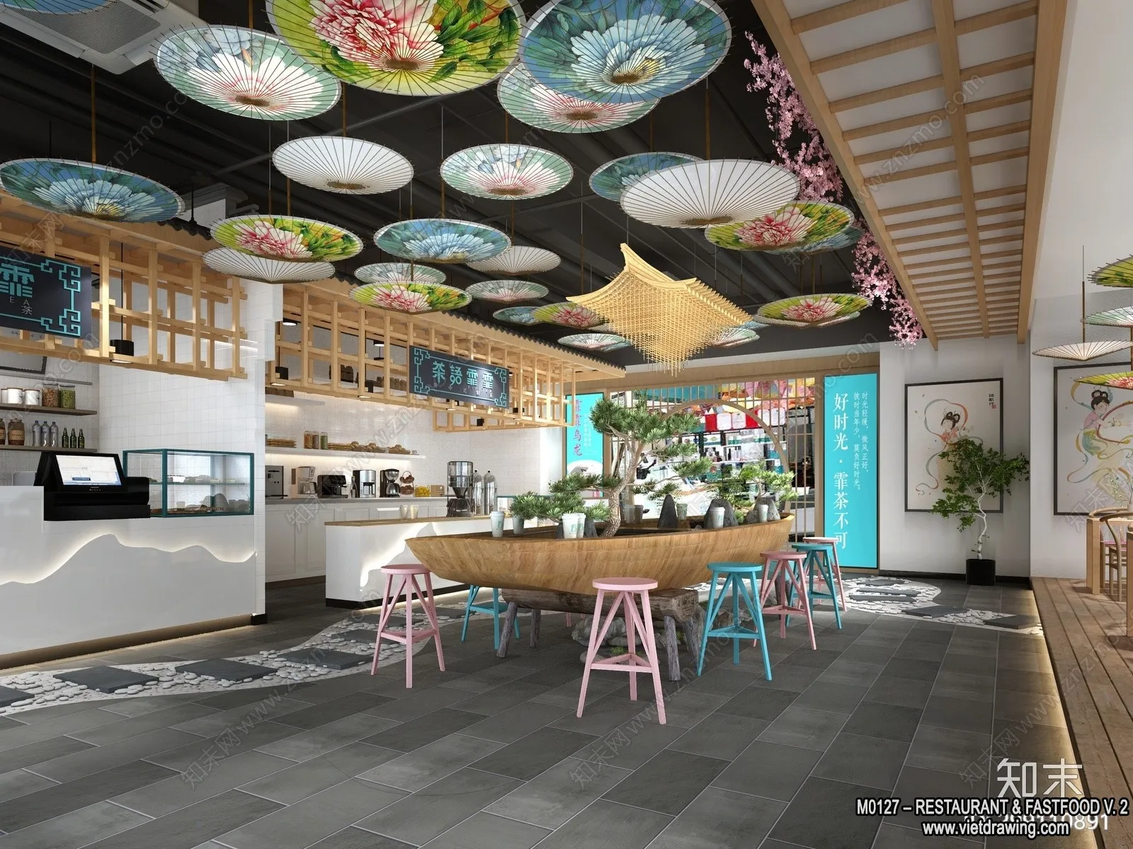 Restaurant - Fastfood - 3D Interior Scenes - 022