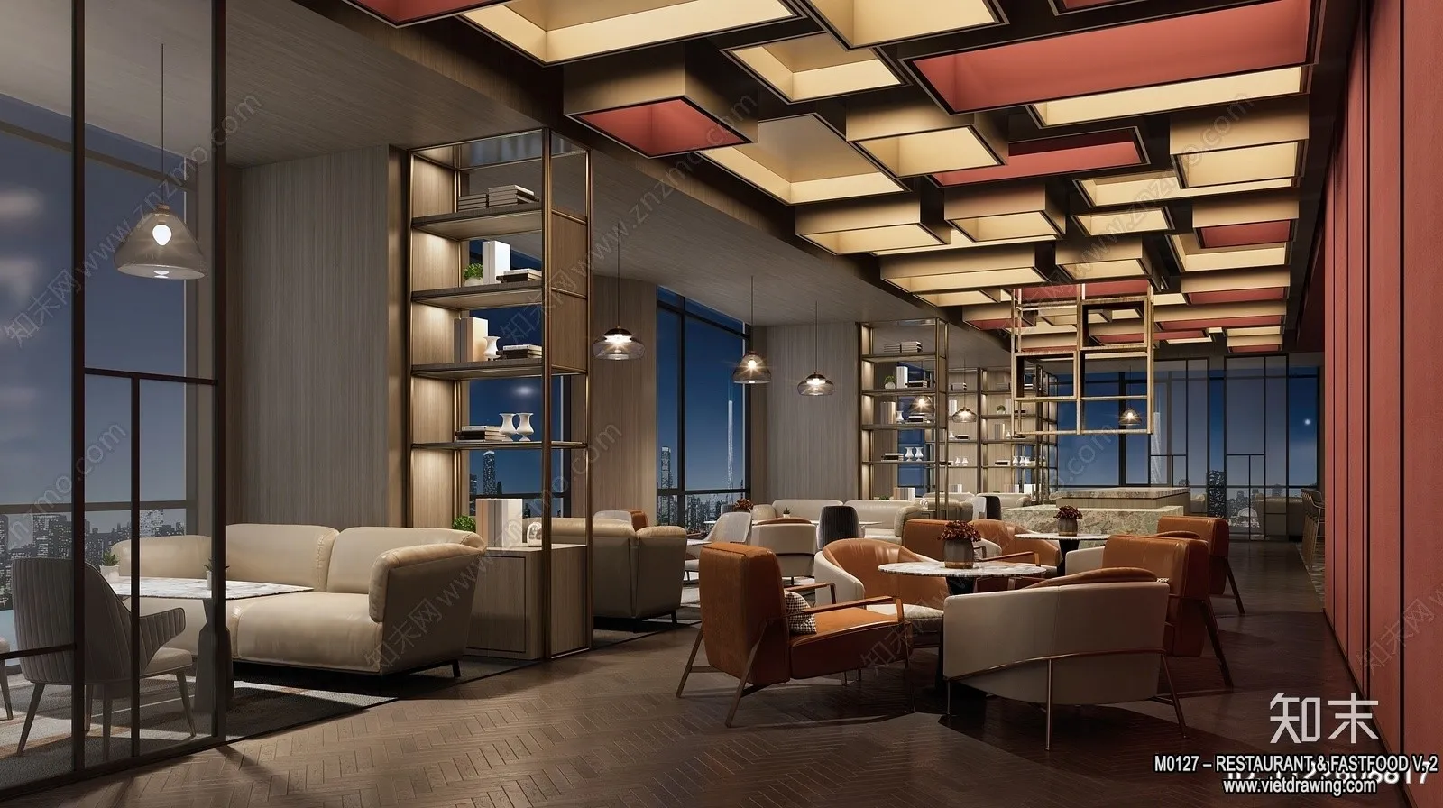 Restaurant - Fastfood - 3D Interior Scenes - 023