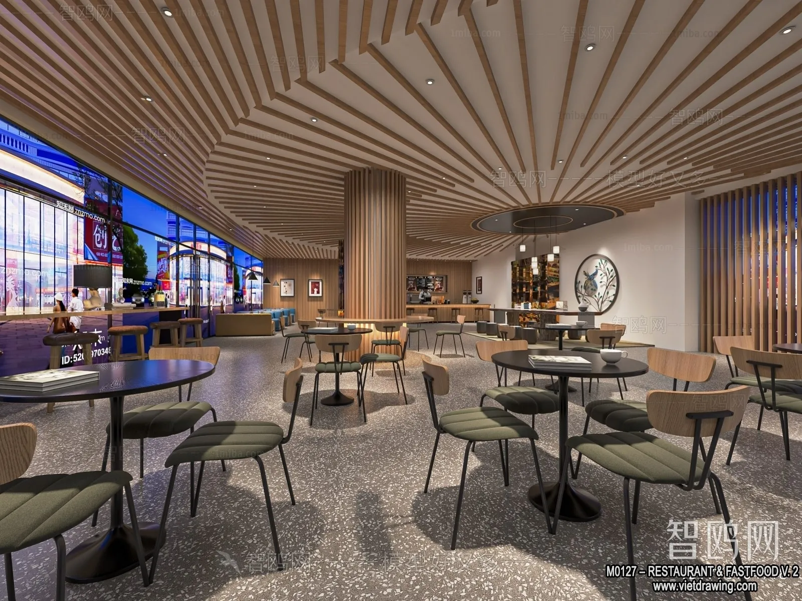 Restaurant - Fastfood - 3D Interior Scenes - 030