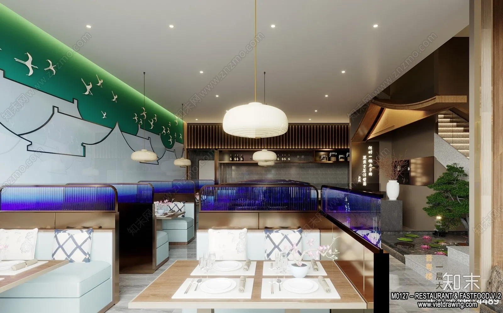 Restaurant - Fastfood - 3D Interior Scenes - 033