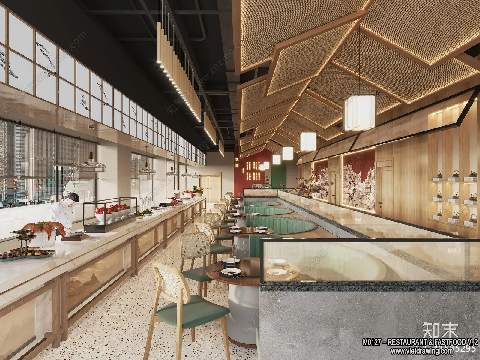 Restaurant - Fastfood - 3D Interior Scenes - 036