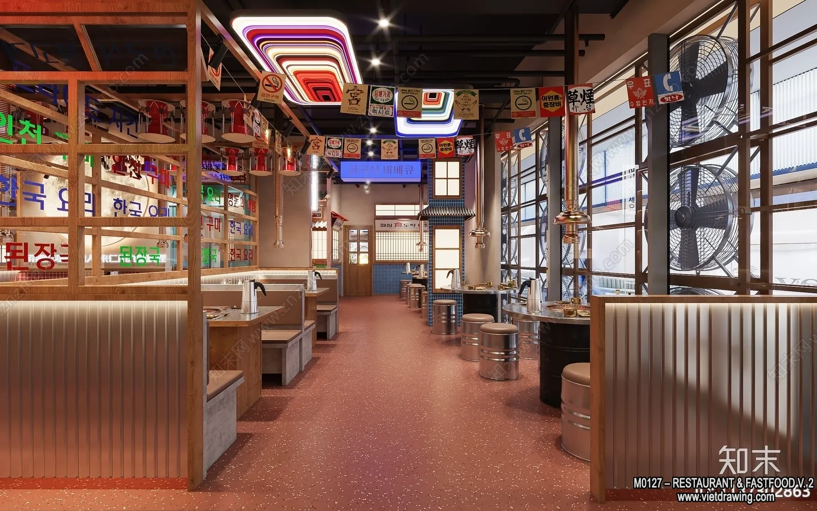 Restaurant - Fastfood - 3D Interior Scenes - 037