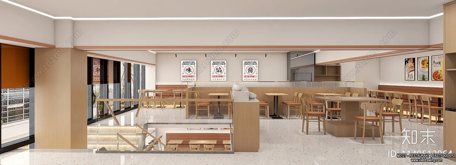 Restaurant - Fastfood - 3D Interior Scenes - 040