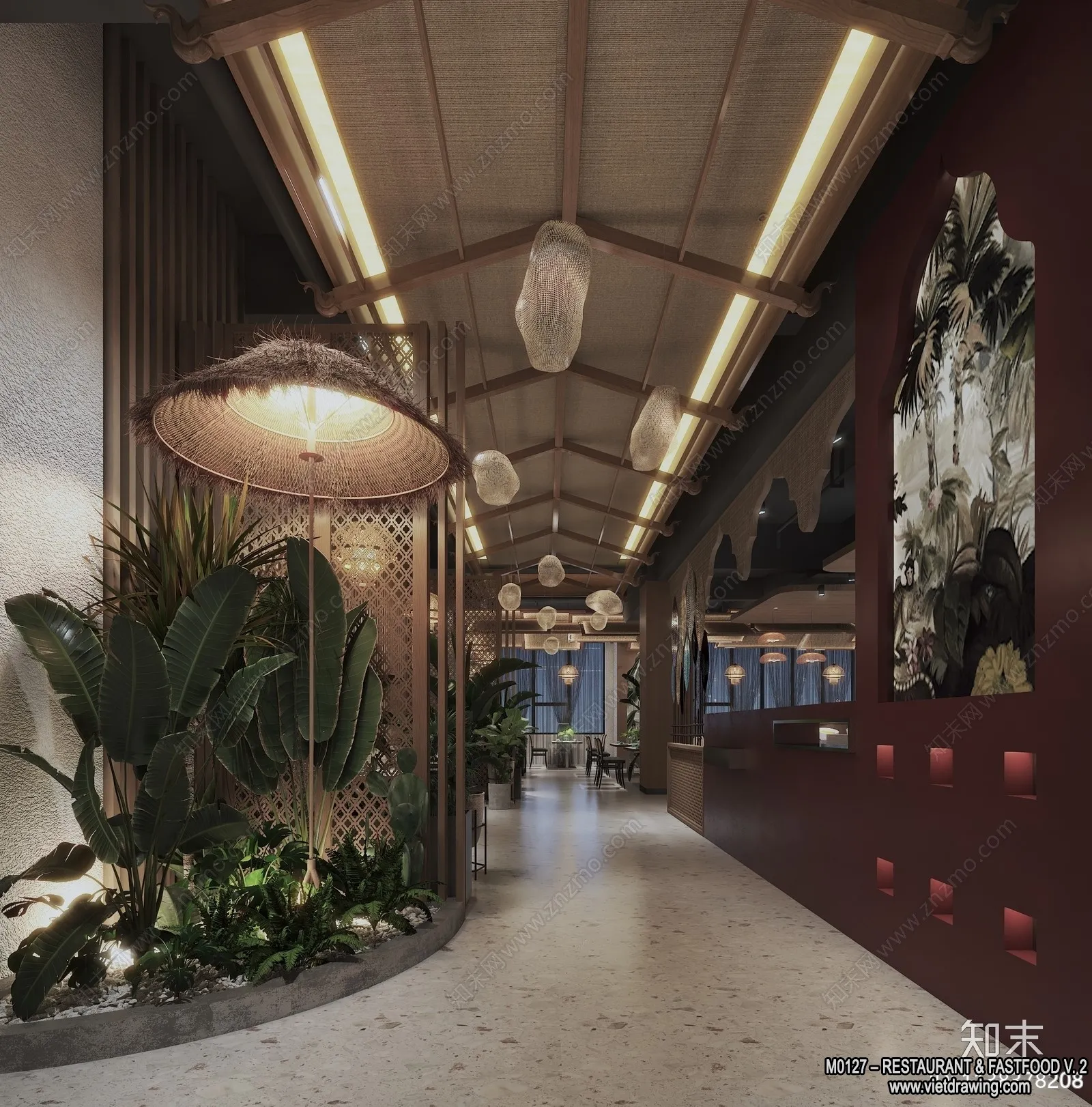 Restaurant - Fastfood - 3D Interior Scenes - 042