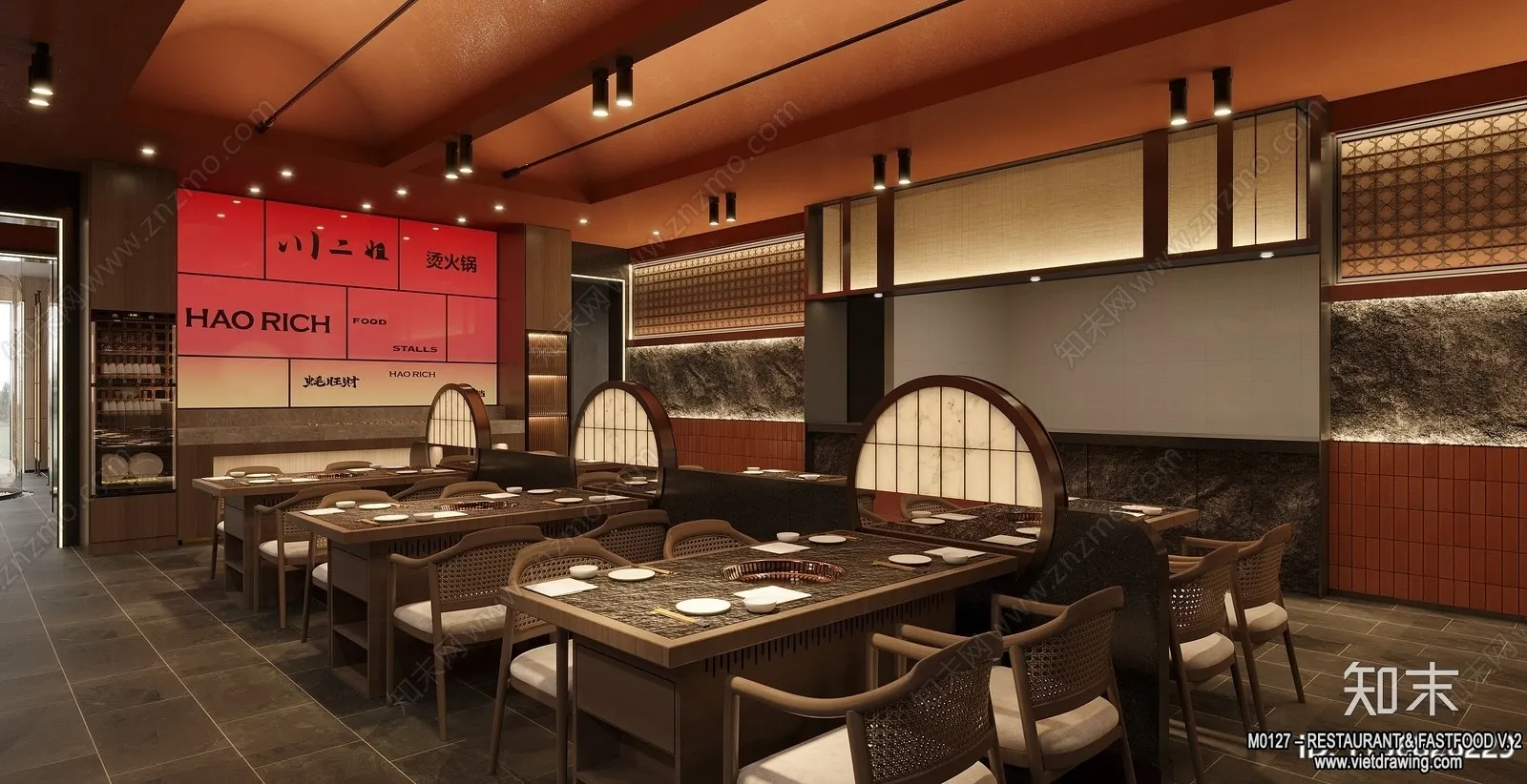 Restaurant - Fastfood - 3D Interior Scenes - 043