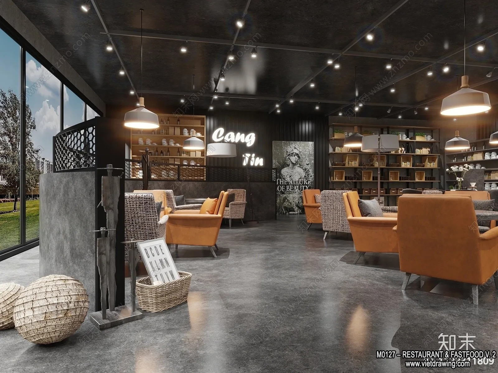 Restaurant - Fastfood - 3D Interior Scenes - 046