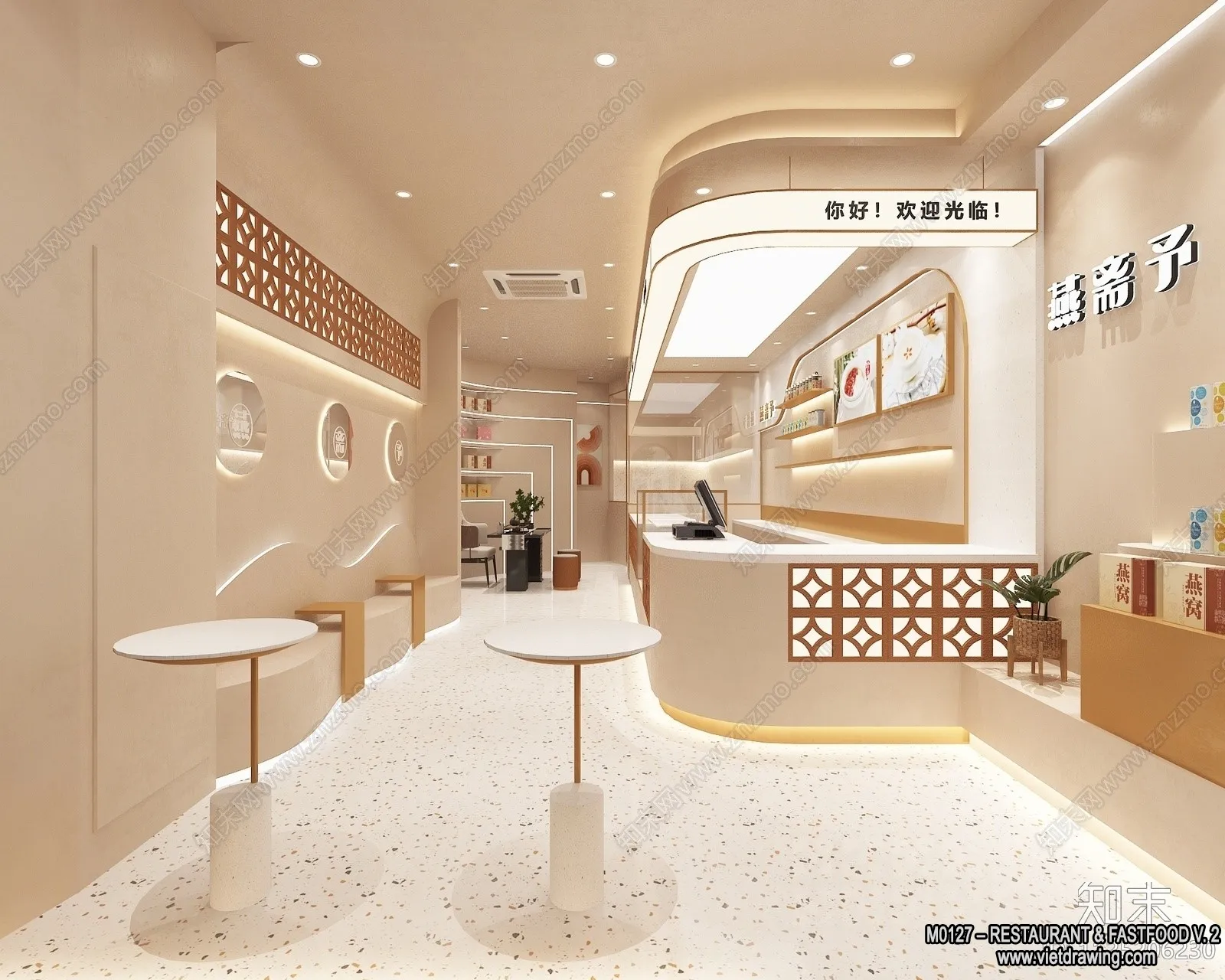 Restaurant - Fastfood - 3D Interior Scenes - 050
