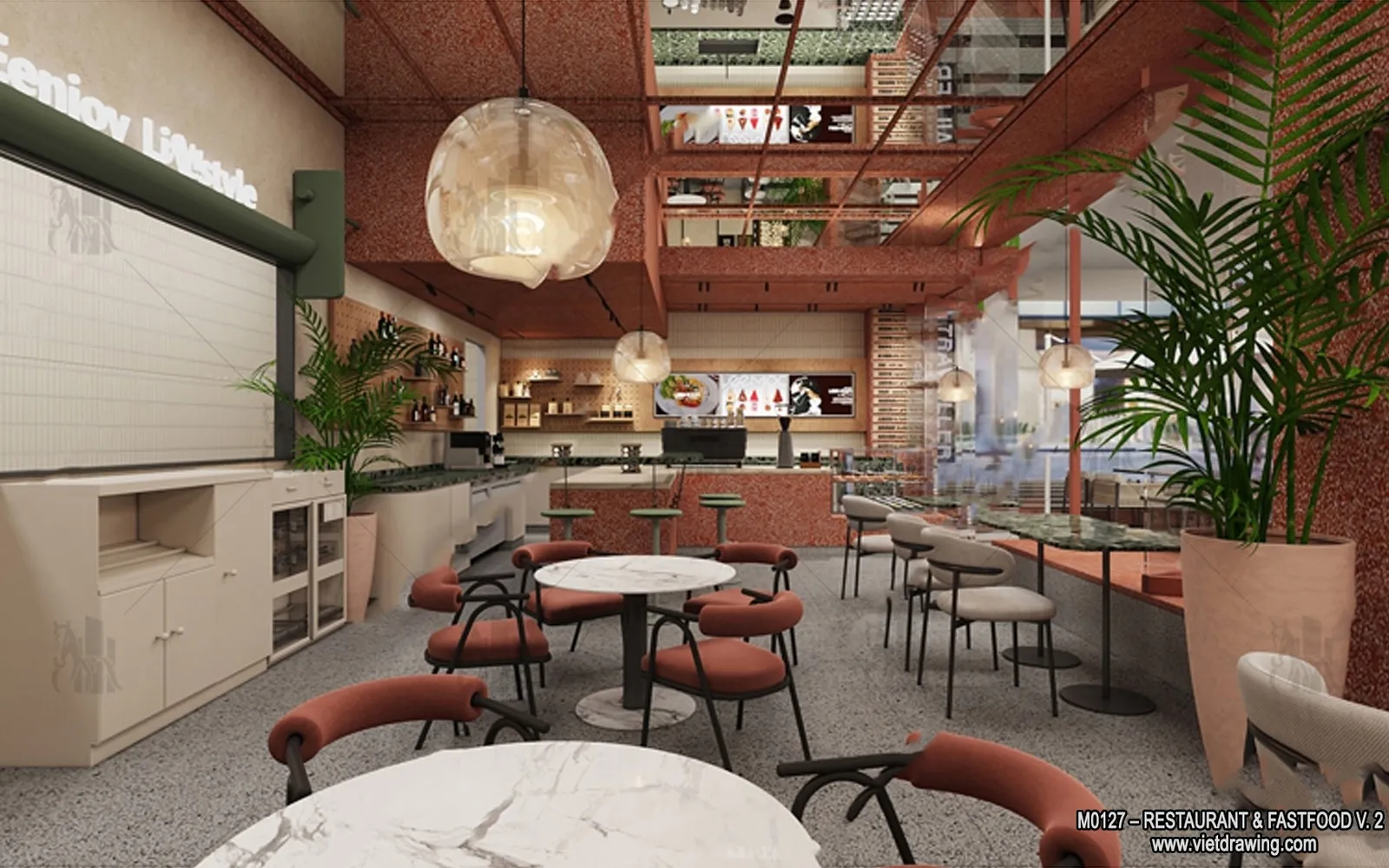 Restaurant - Fastfood - 3D Interior Scenes - 052