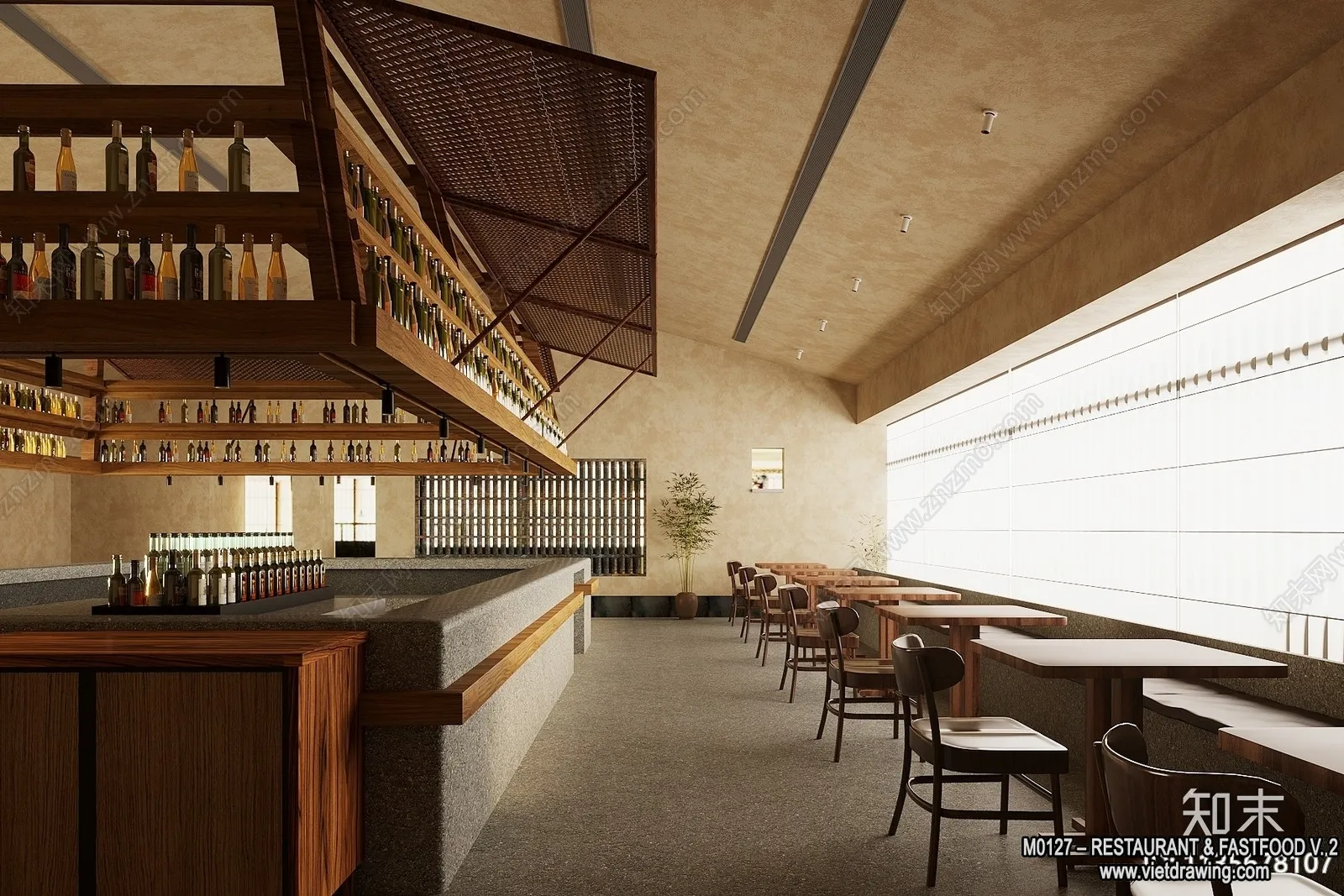 Restaurant - Fastfood - 3D Interior Scenes - 053