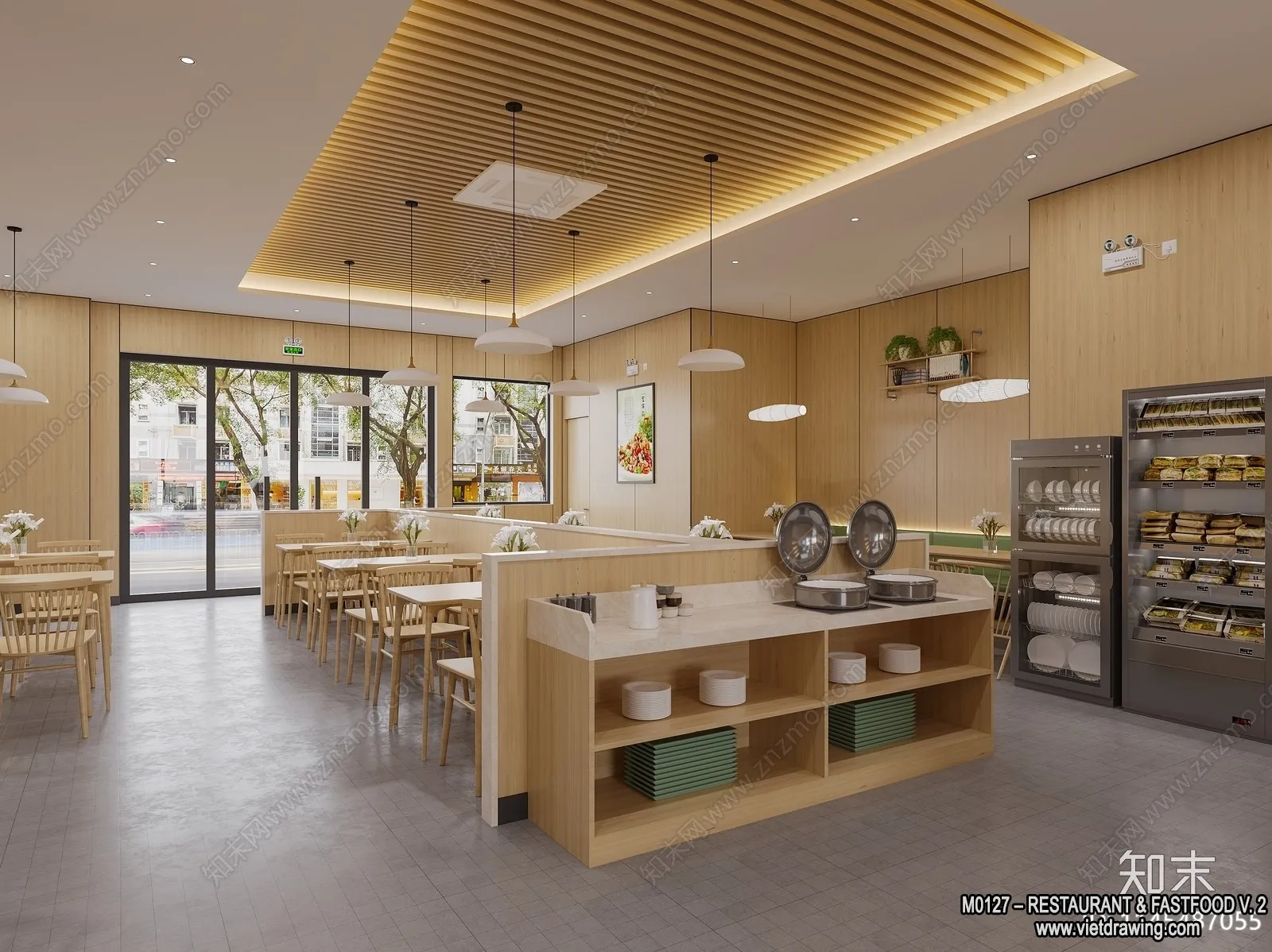 Restaurant - Fastfood - 3D Interior Scenes - 054