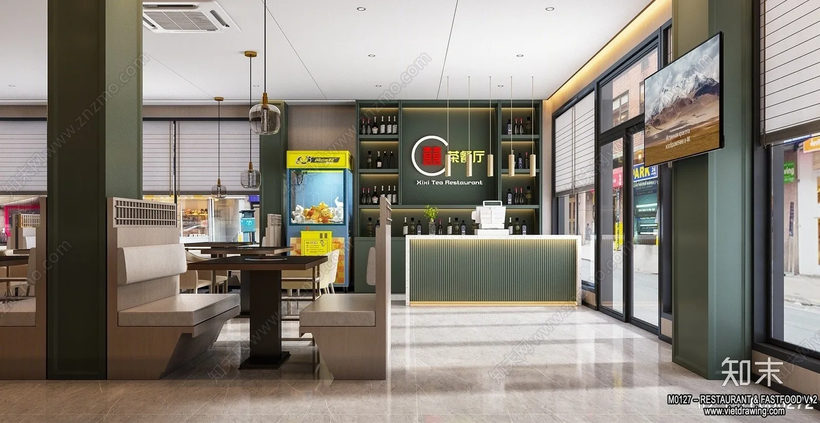 Restaurant - Fastfood - 3D Interior Scenes - 057