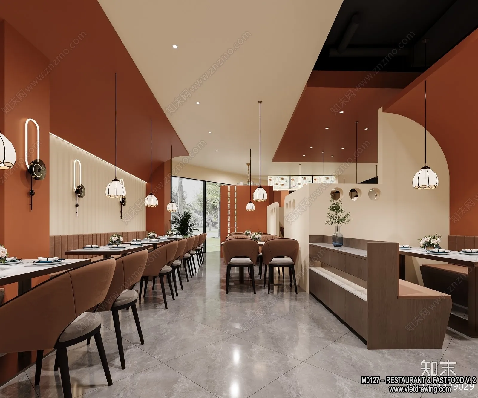 Restaurant - Fastfood - 3D Interior Scenes - 061