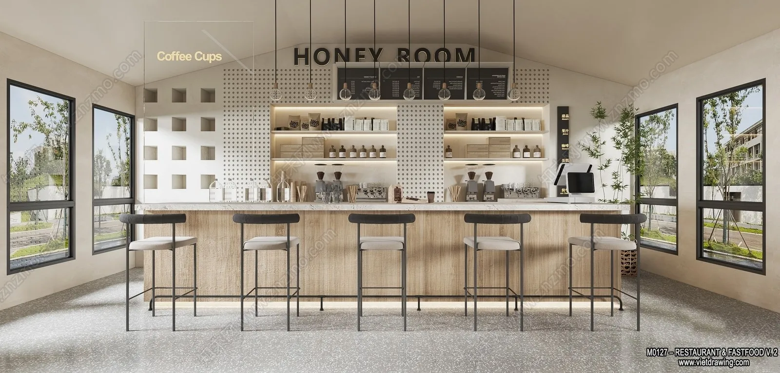 Restaurant - Fastfood - 3D Interior Scenes - 063