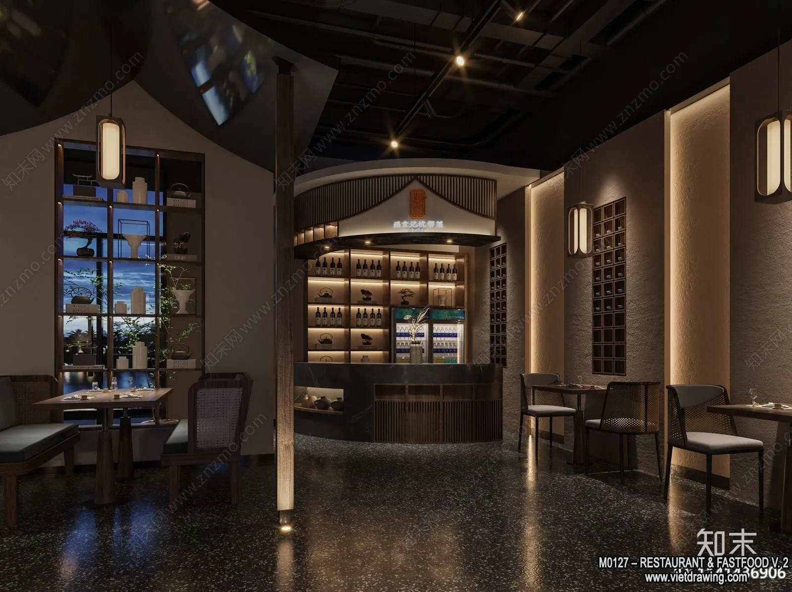 Restaurant - Fastfood - 3D Interior Scenes - 065