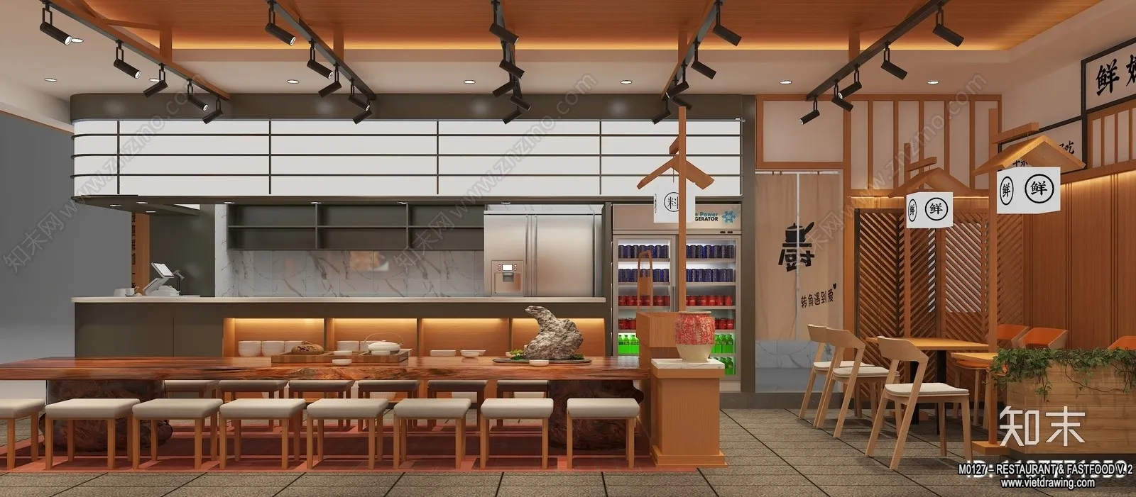 Restaurant - Fastfood - 3D Interior Scenes - 067