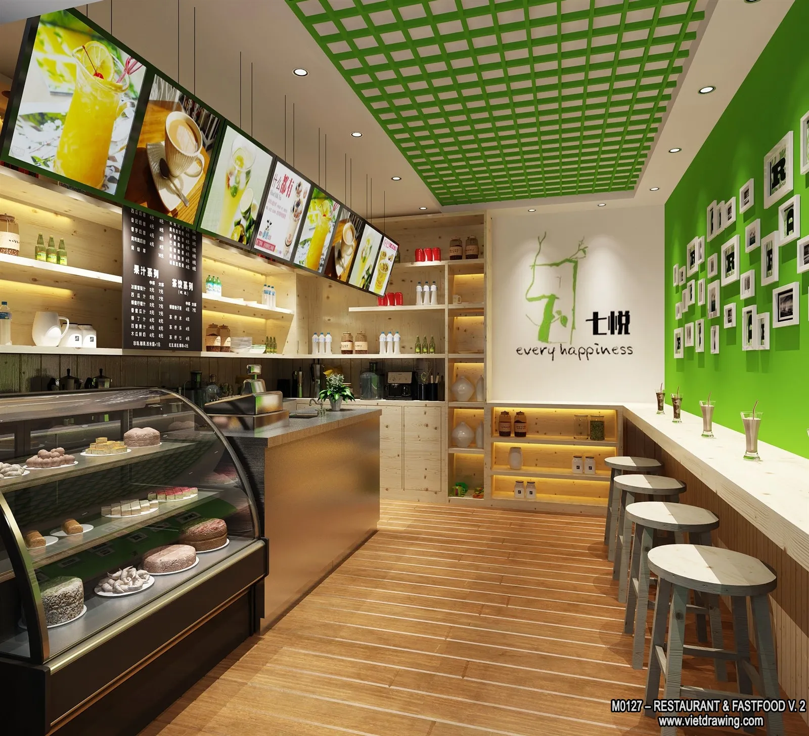 Restaurant - Fastfood - 3D Interior Scenes - 070