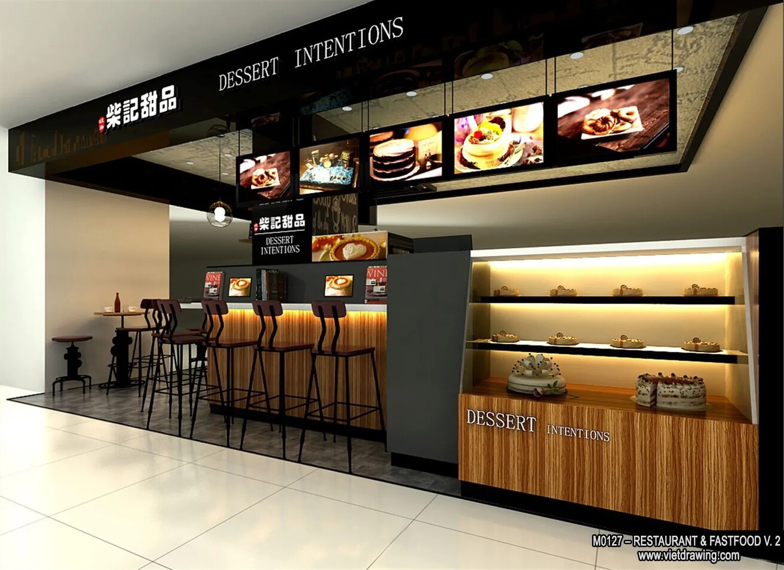 Restaurant - Fastfood - 3D Interior Scenes - 071