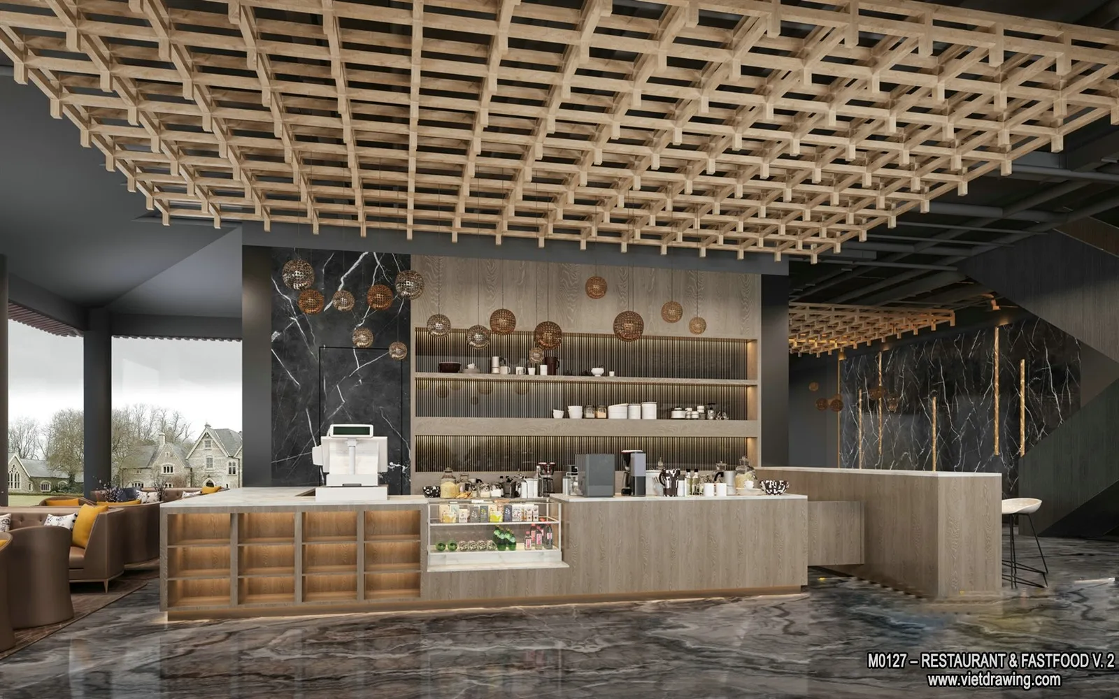 Restaurant - Fastfood - 3D Interior Scenes - 072
