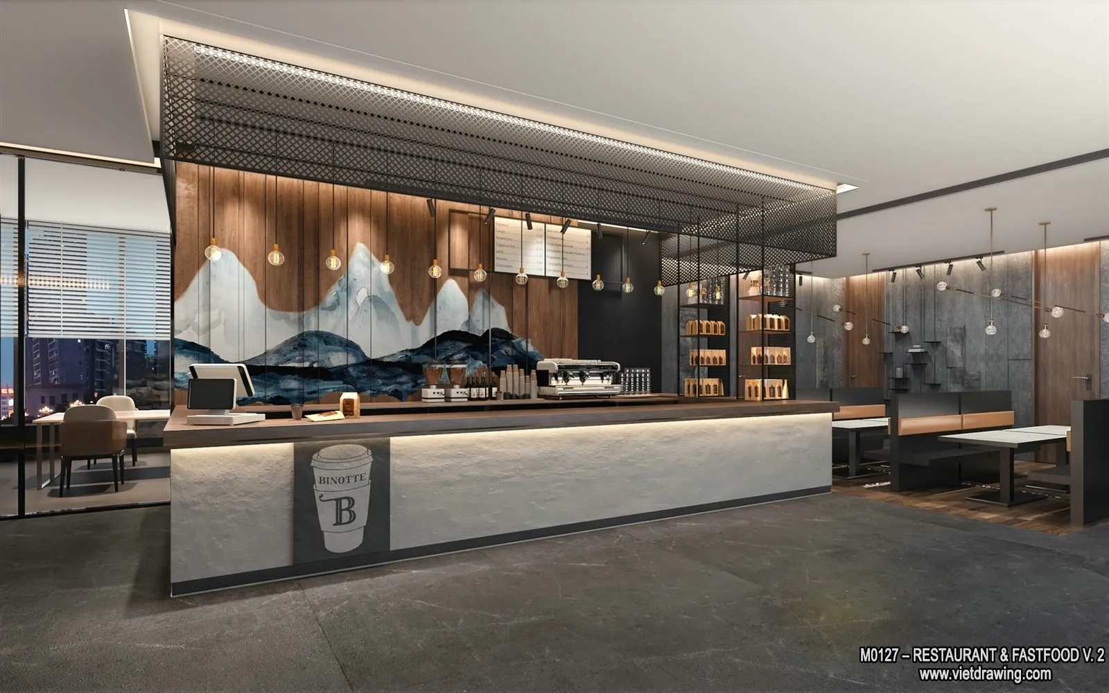 Restaurant - Fastfood - 3D Interior Scenes - 073