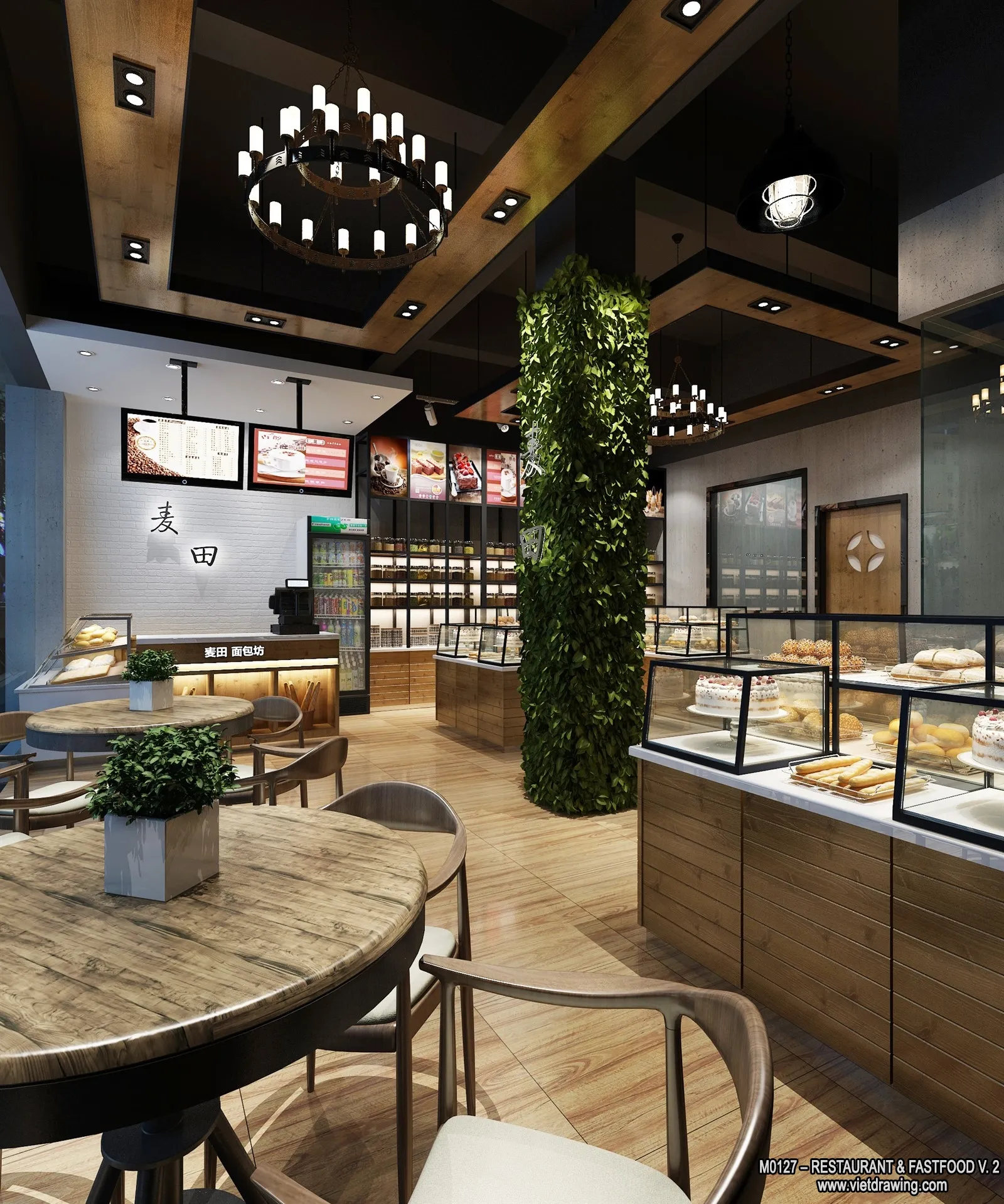 Restaurant - Fastfood - 3D Interior Scenes - 076