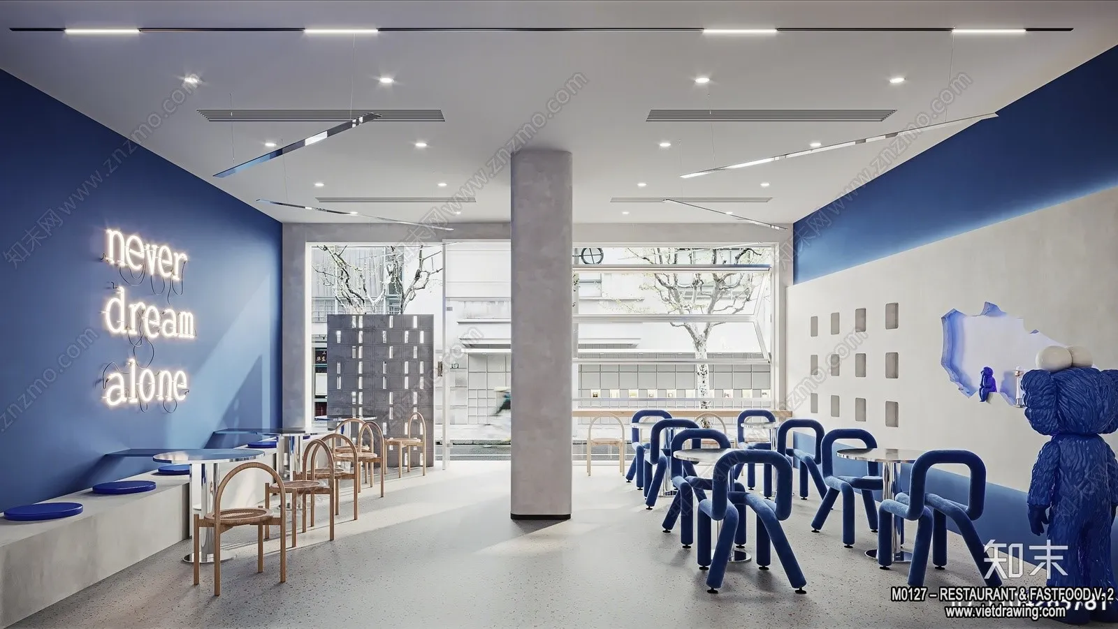 Restaurant - Fastfood - 3D Interior Scenes - 086