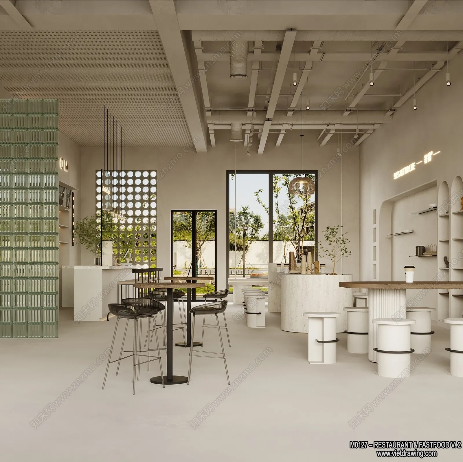 Restaurant - Fastfood - 3D Interior Scenes - 096