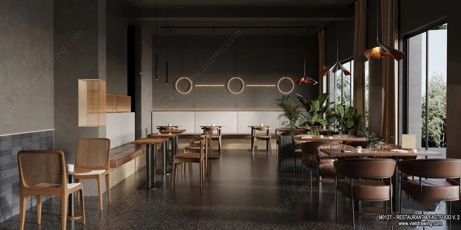 Restaurant - Fastfood - 3D Interior Scenes - 102