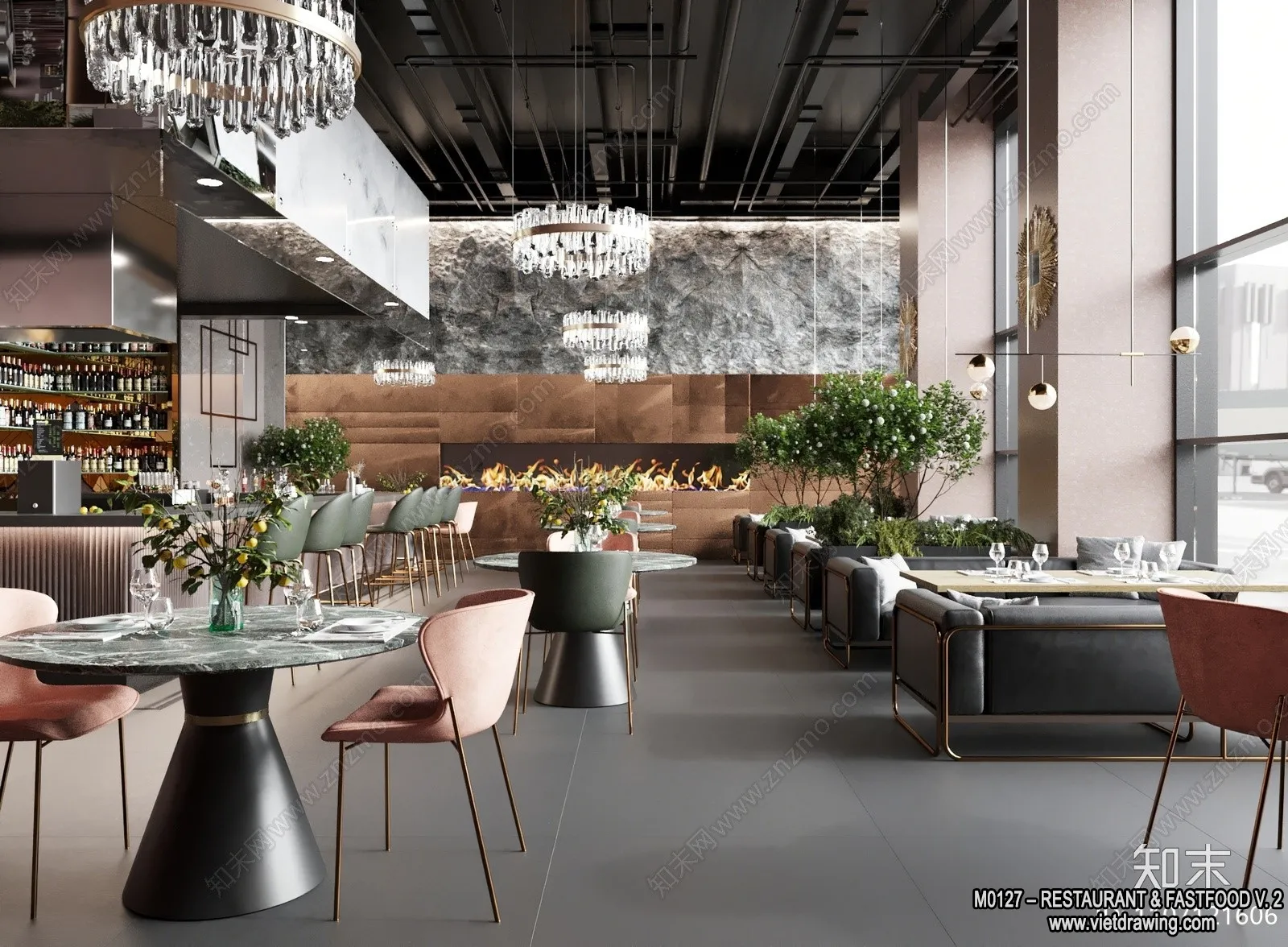 Restaurant - Fastfood - 3D Interior Scenes - 107