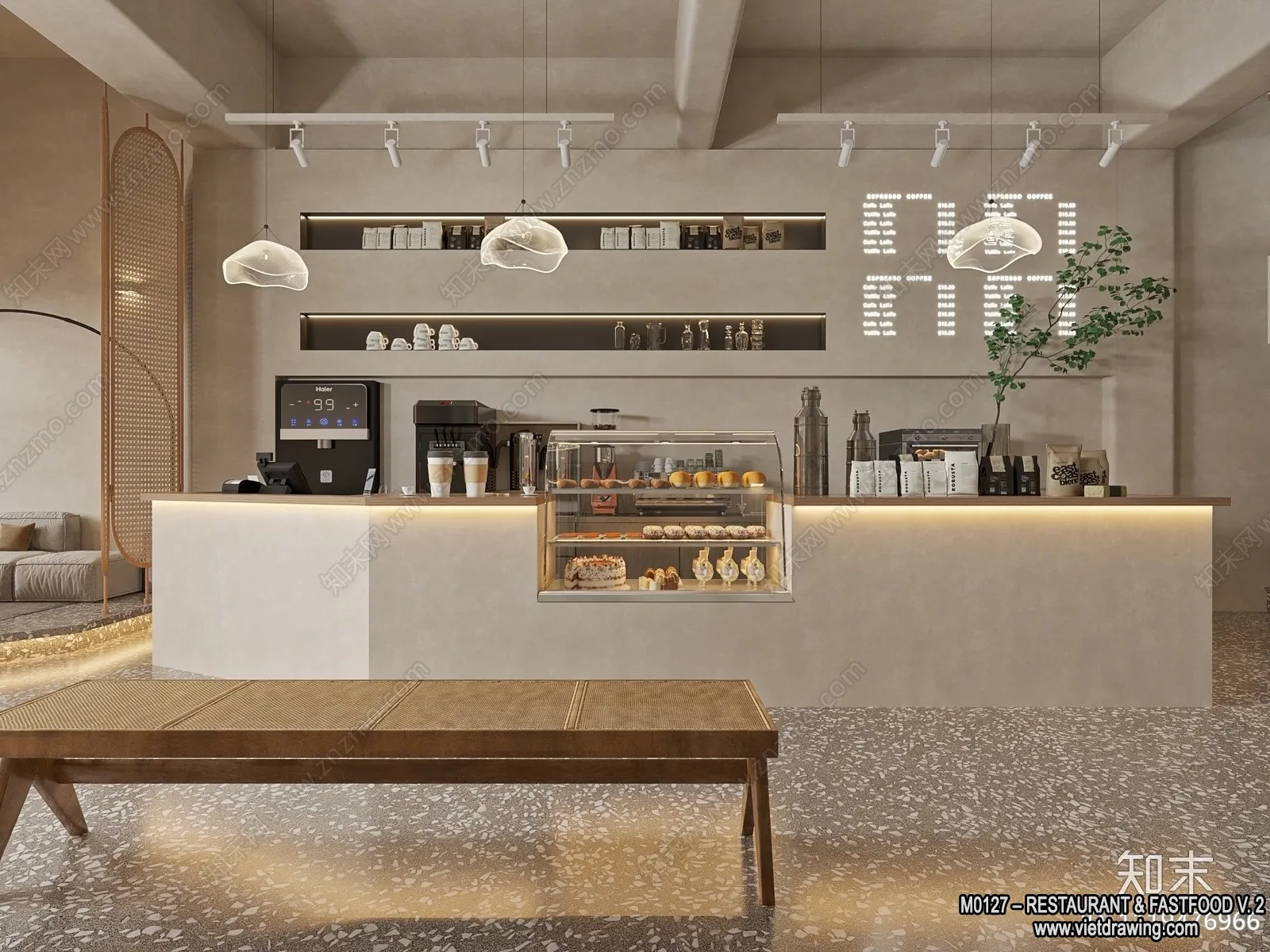 Restaurant - Fastfood - 3D Interior Scenes - 109